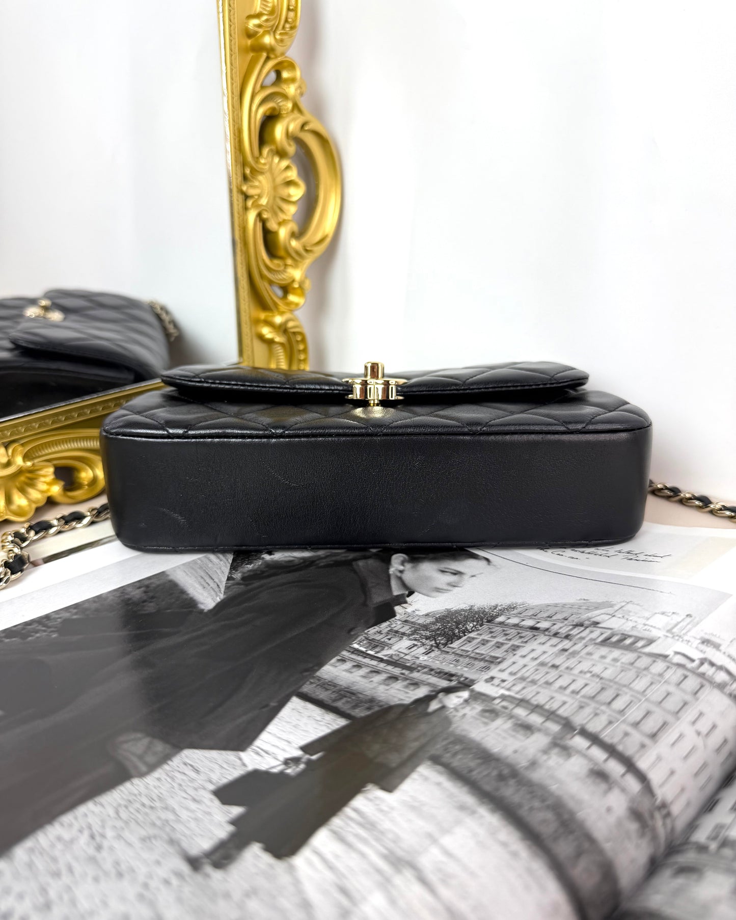 CC Quilted Mini Chain Flap Bag