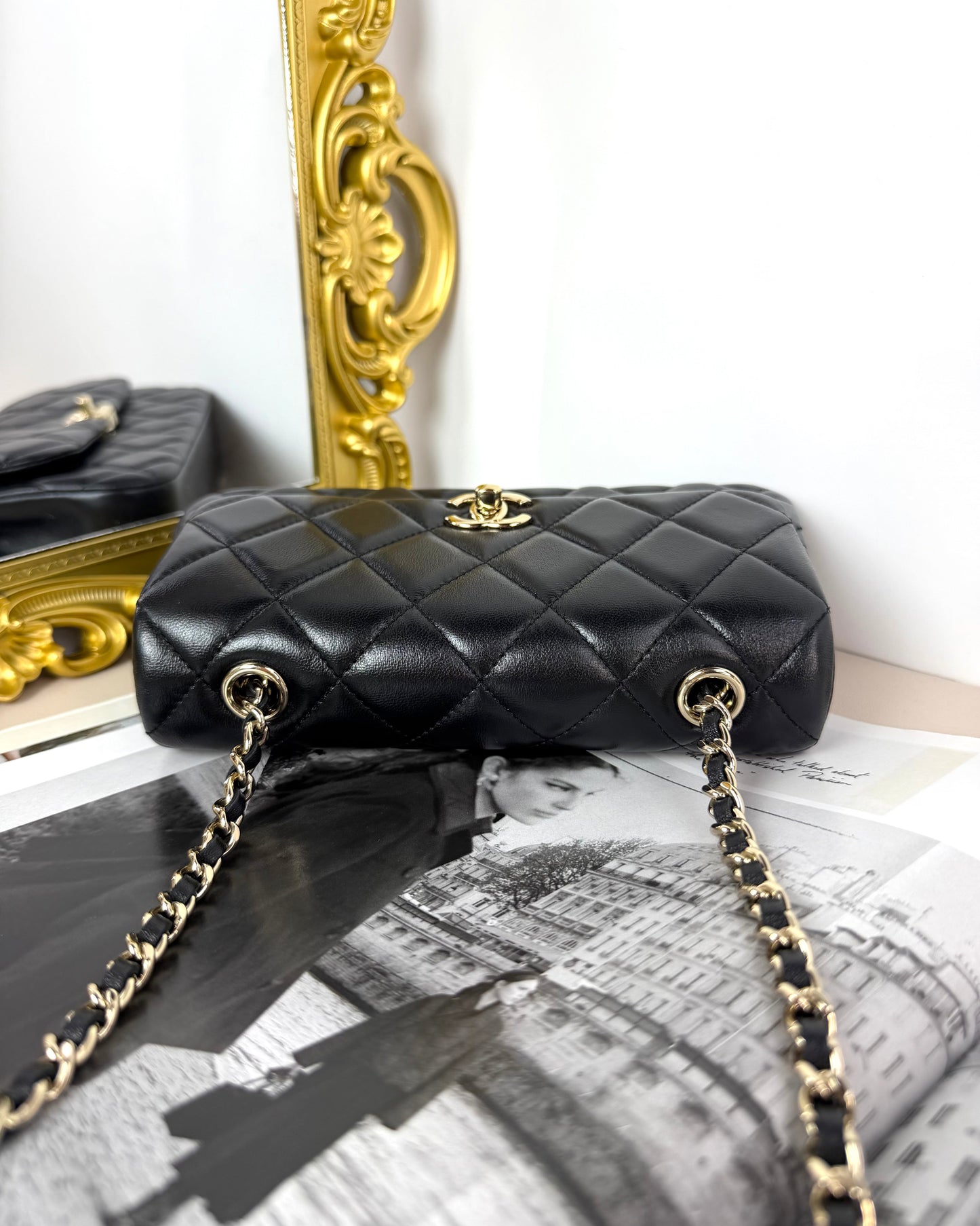 CC Quilted Mini Chain Flap Bag