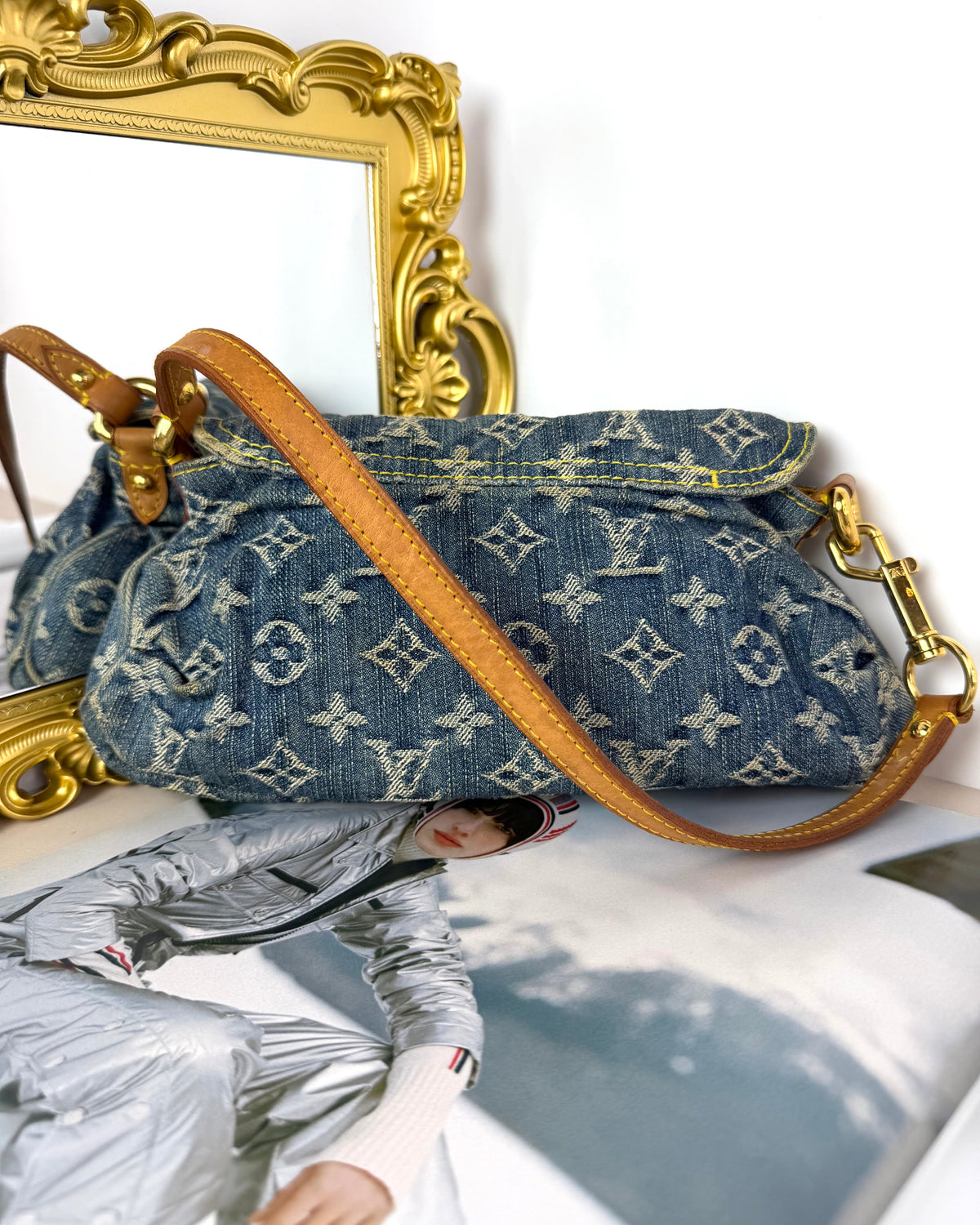 Denim Mini Pleaty Fashionphile