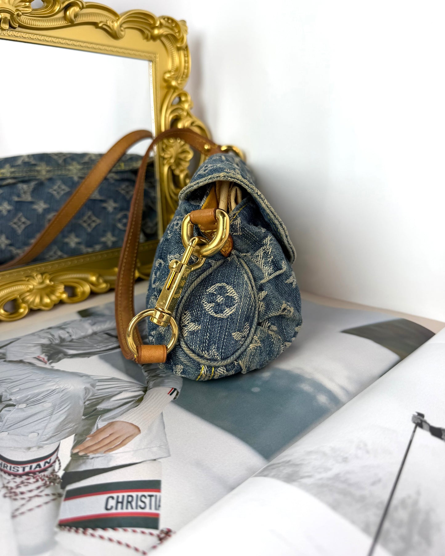 Denim Mini Pleaty Fashionphile