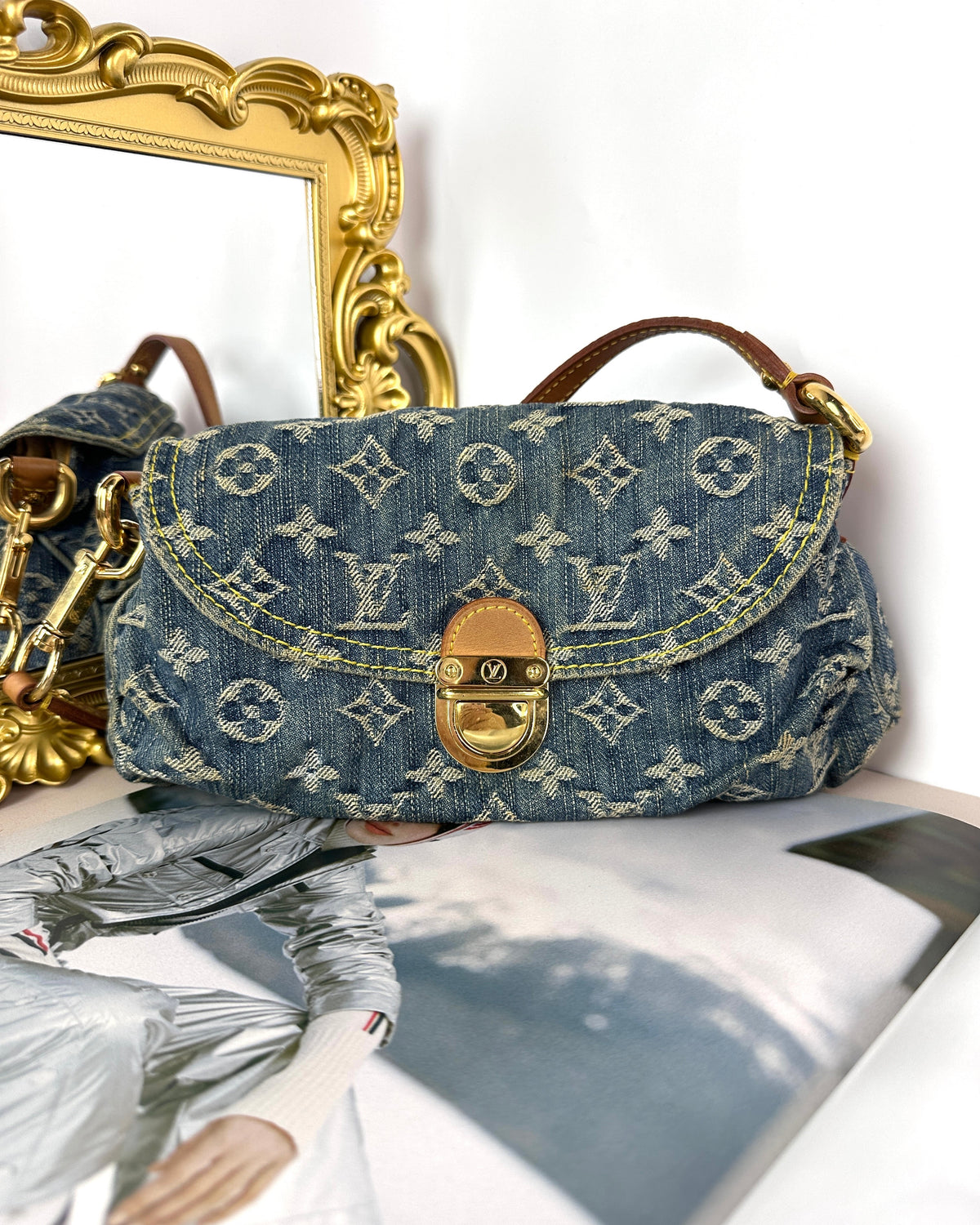 Denim Mini Pleaty Fashionphile