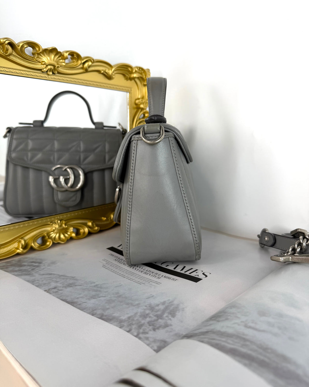 GG Marmont Mini Top Handle Bag