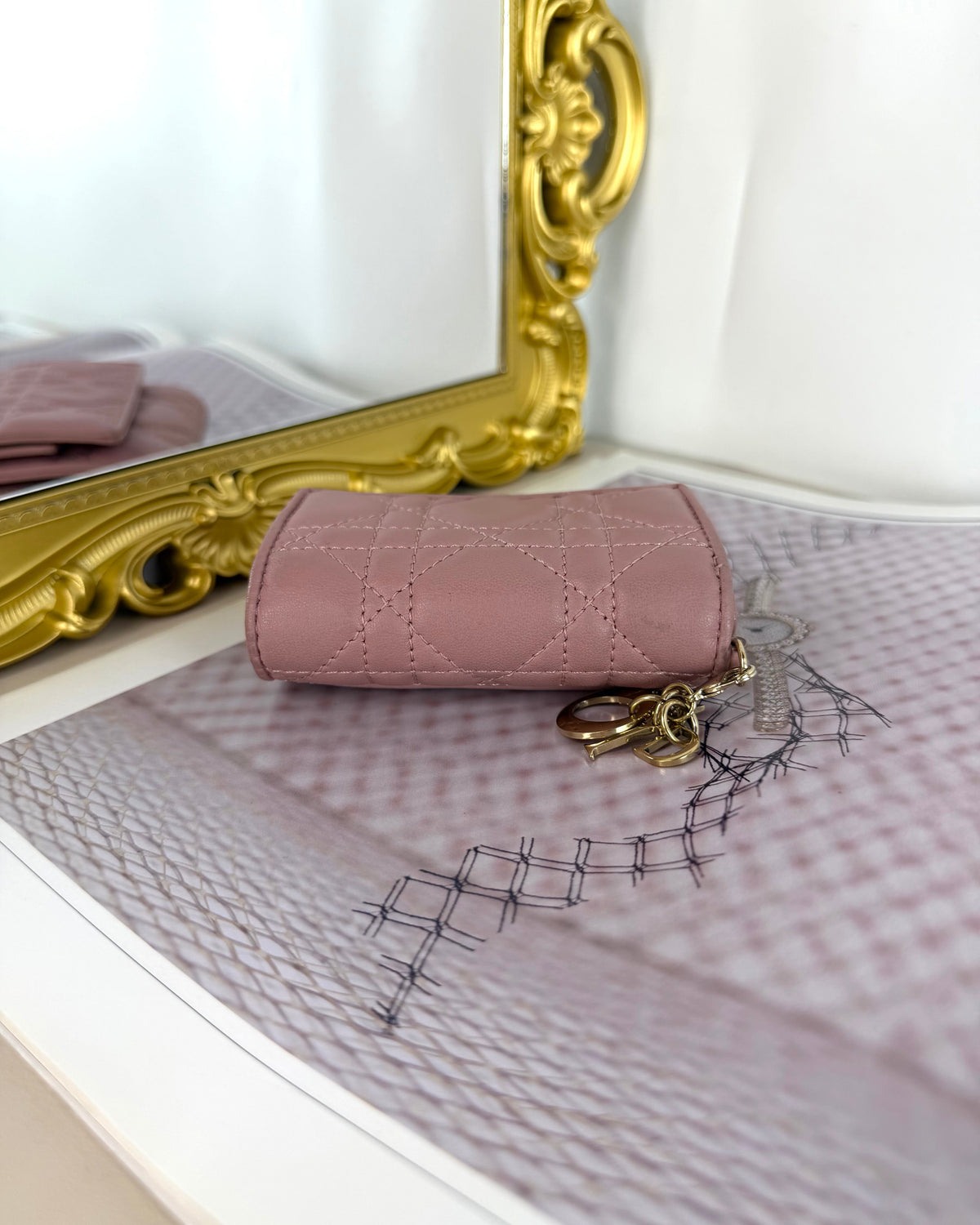 Lady Dior Lotus Wallet