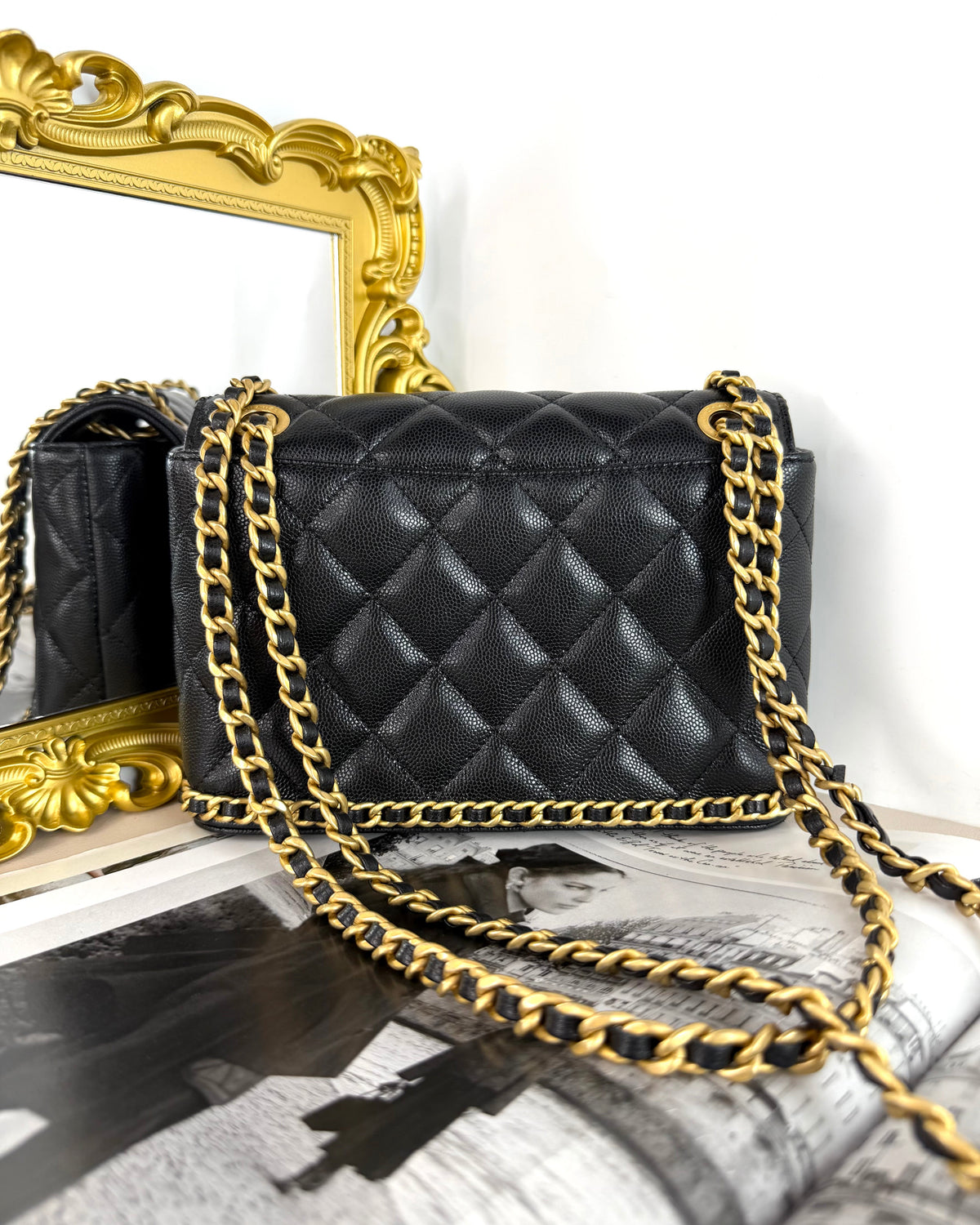 Mini Flap Bag with Bottom Chain