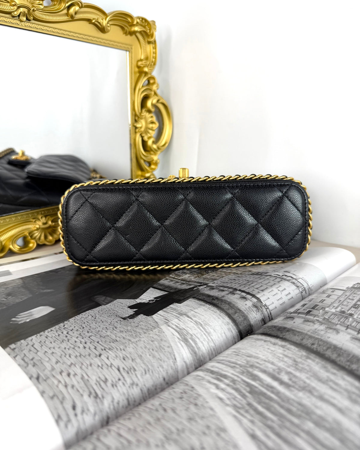 Mini Flap Bag with Bottom Chain