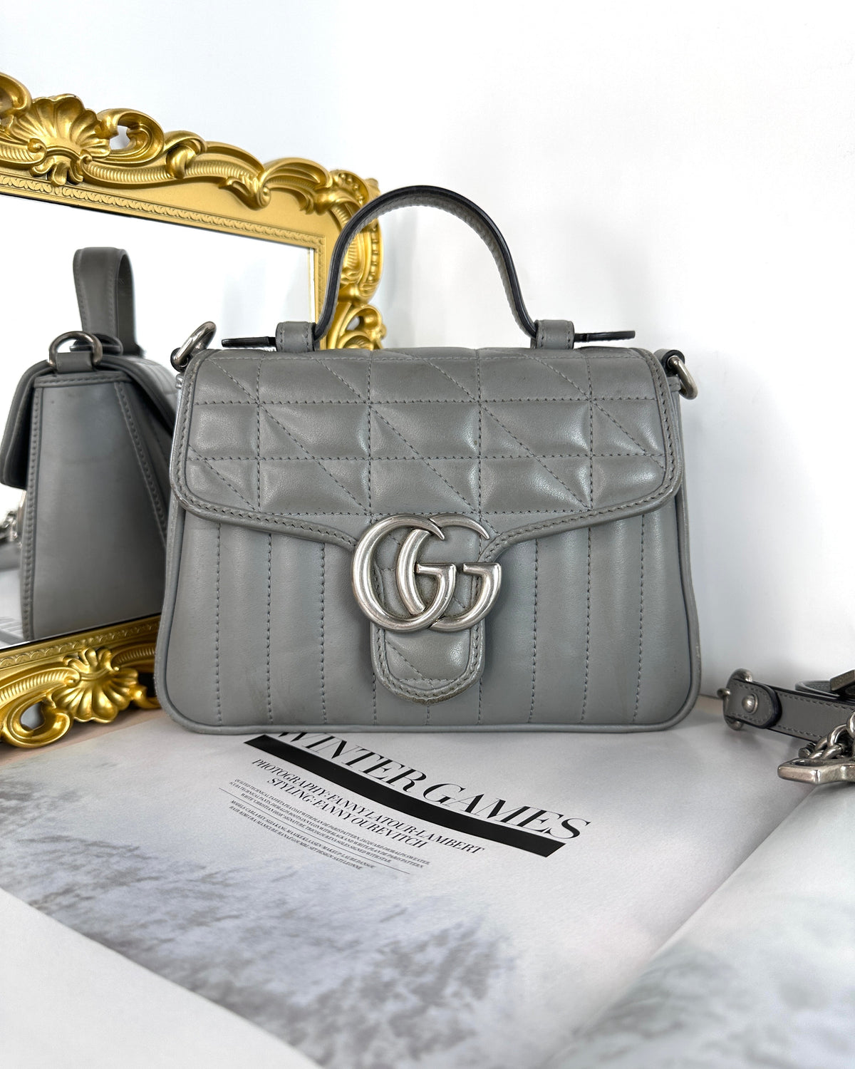 GG Marmont Mini Top Handle Bag