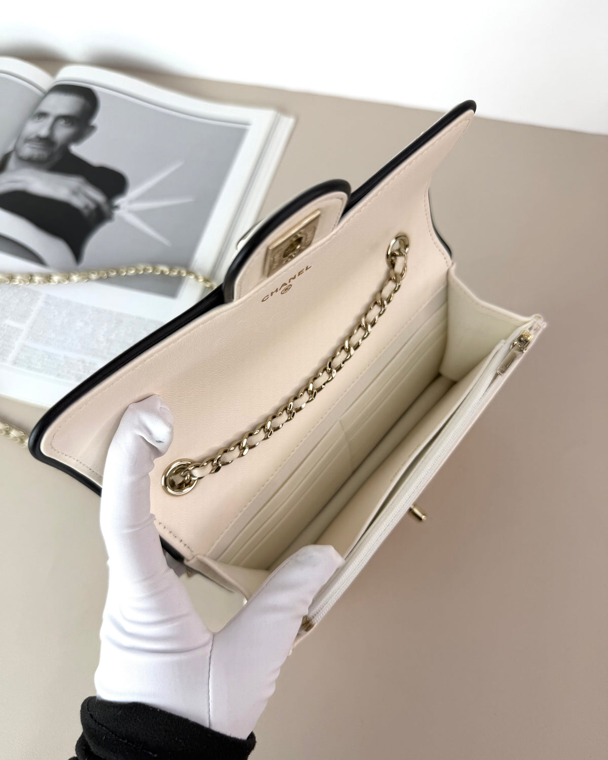 Small Flap Bag with Chain