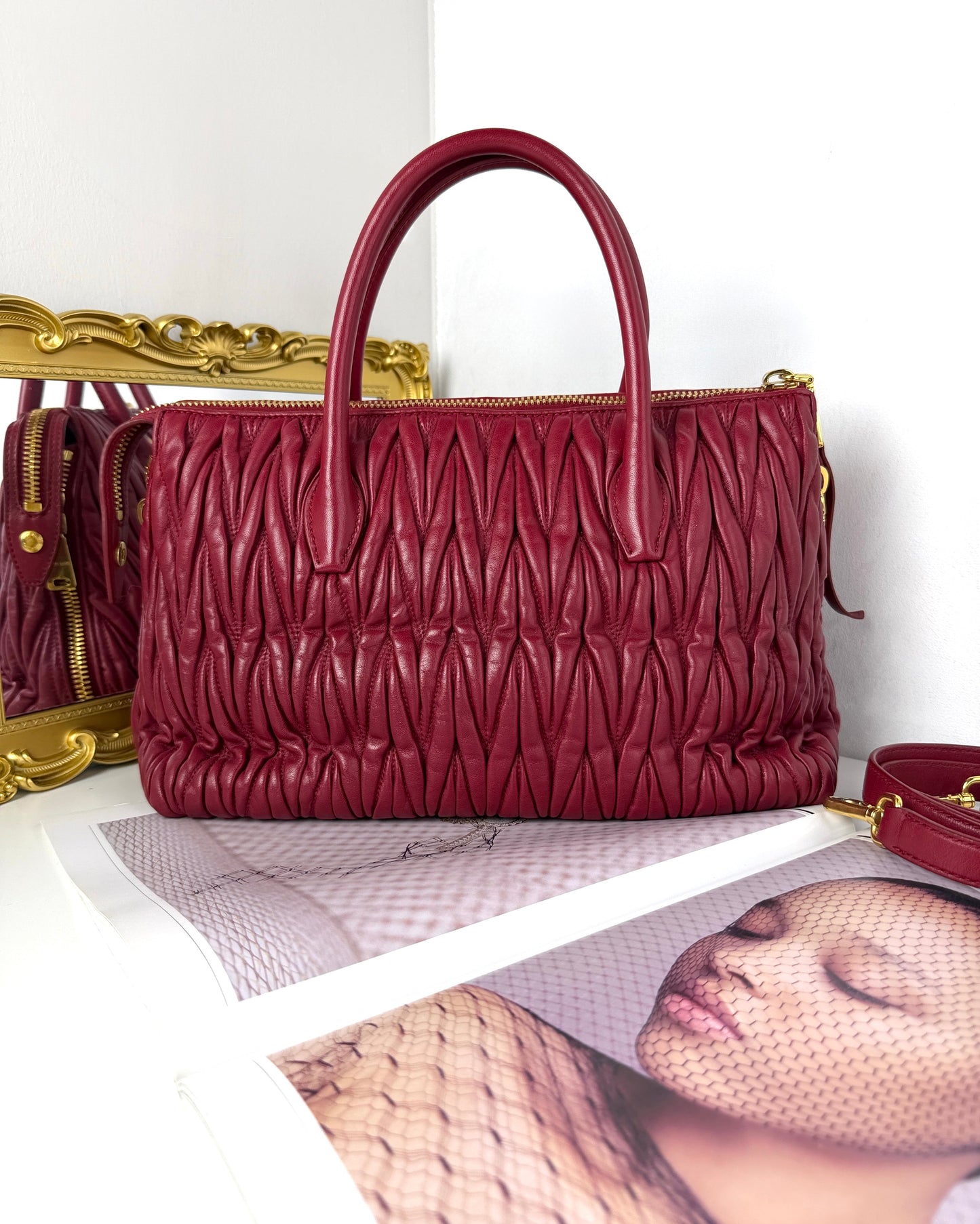 Matelassé Leather Tote Bag