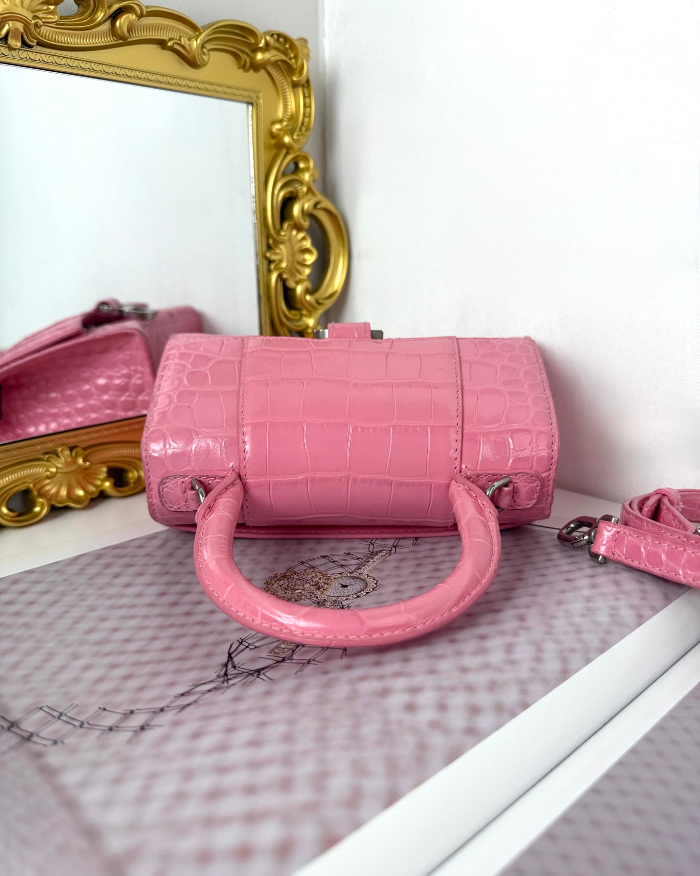 Hourglass Top Handle Bag