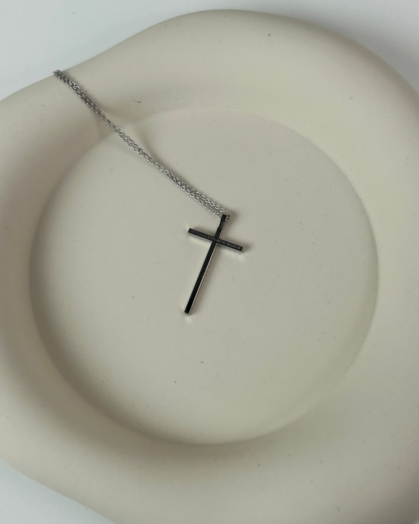 Platinum and Diamond Cross Pendant