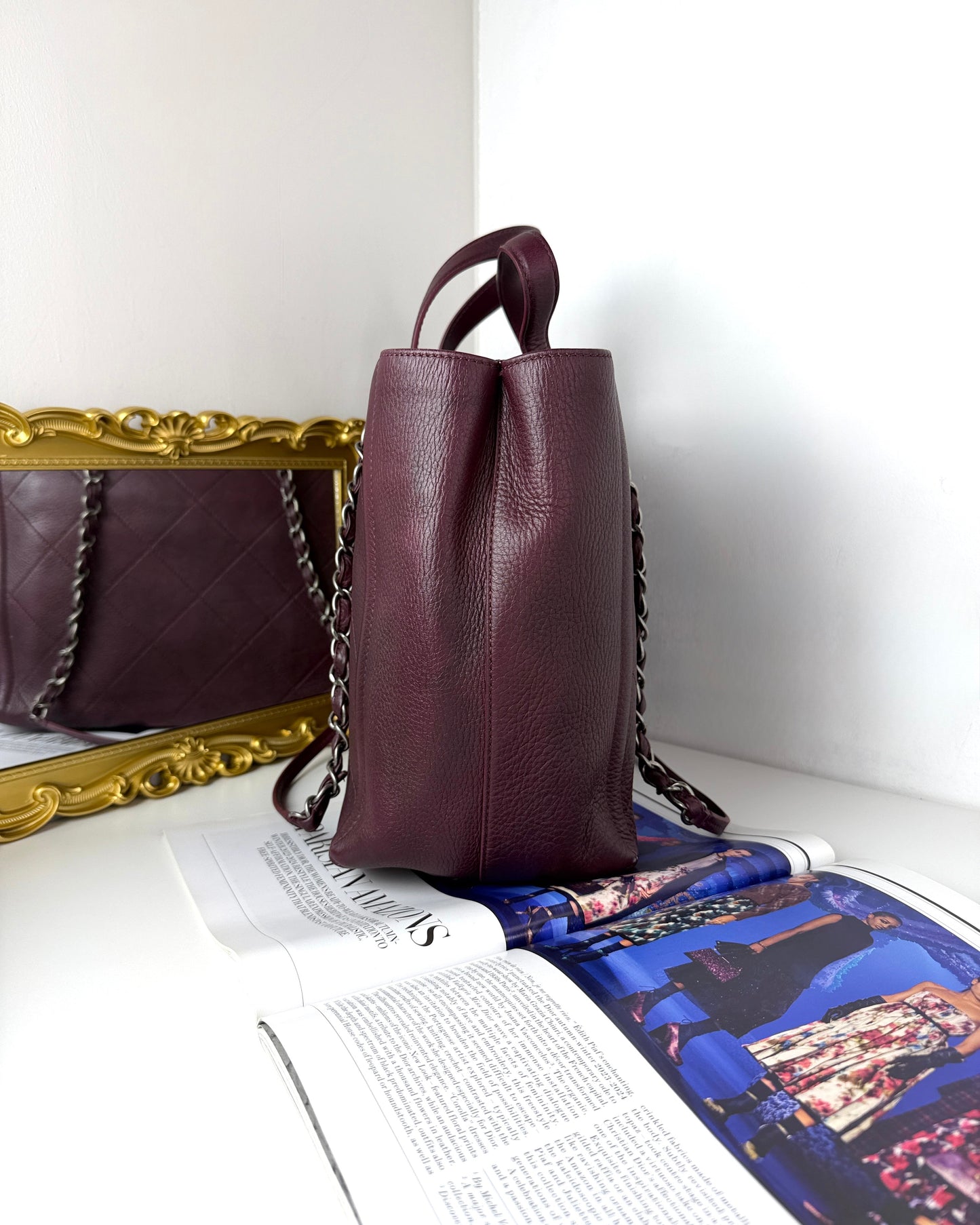 Quilted Grained Shopping Tote