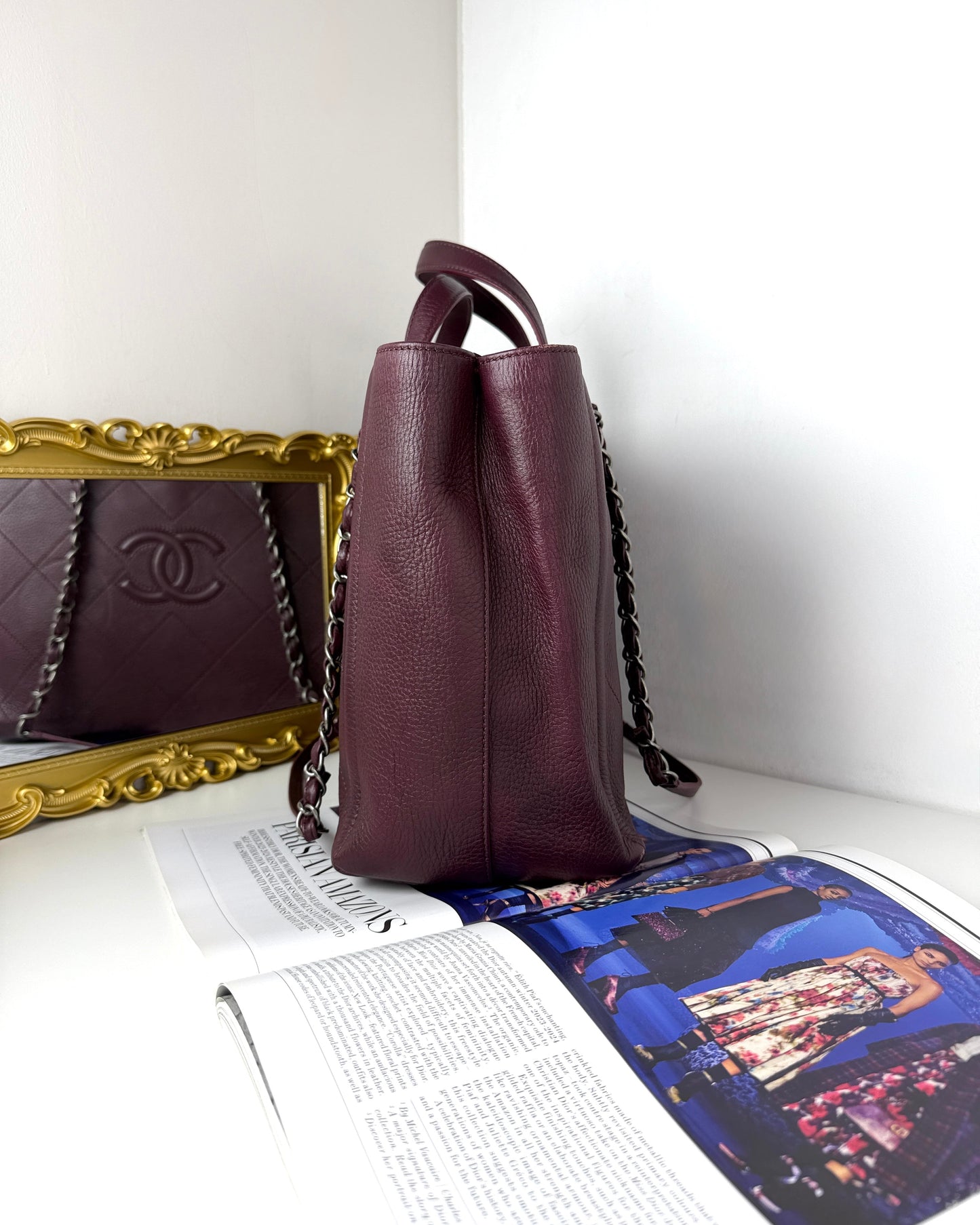 Quilted Grained Shopping Tote