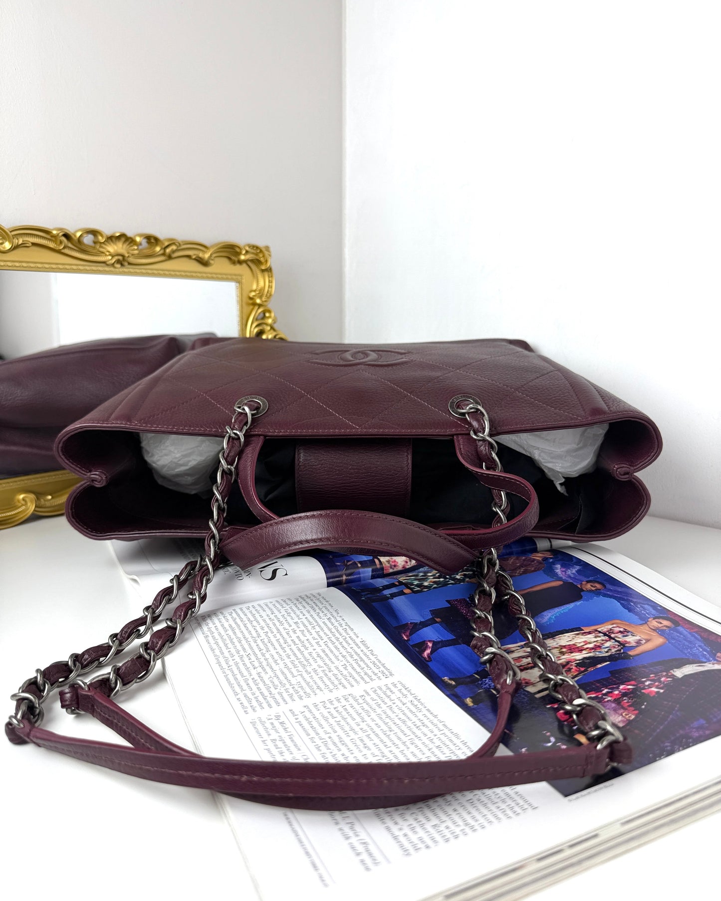 Quilted Grained Shopping Tote
