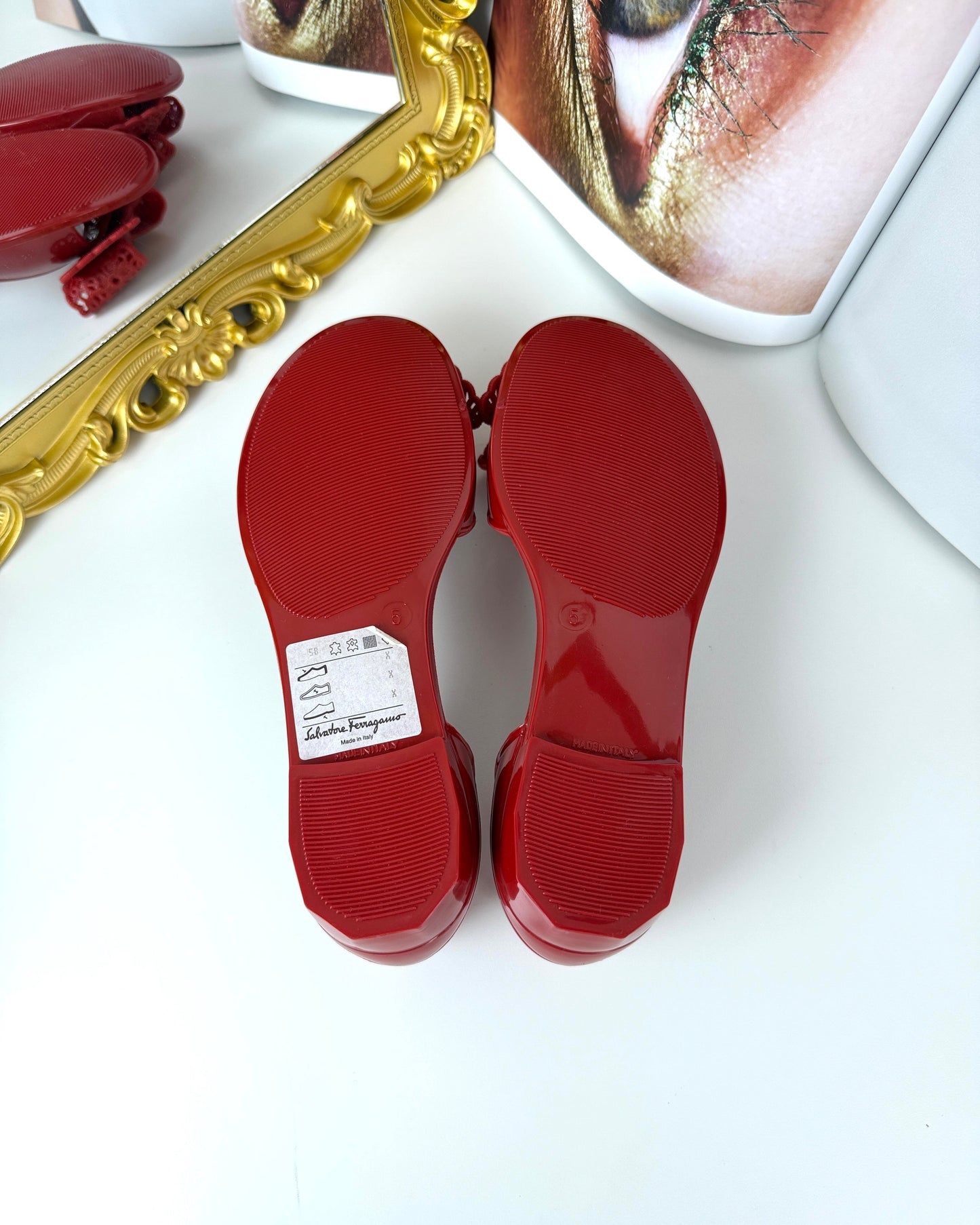 Preita Lace-Bow Jelly Flats