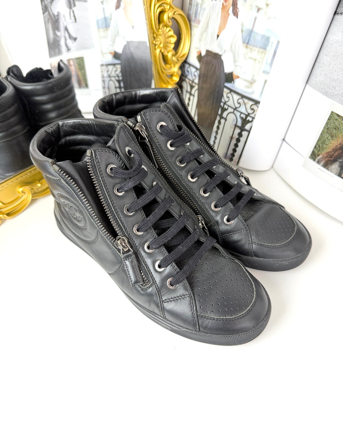 CC Double Zip High-Top Sneaker