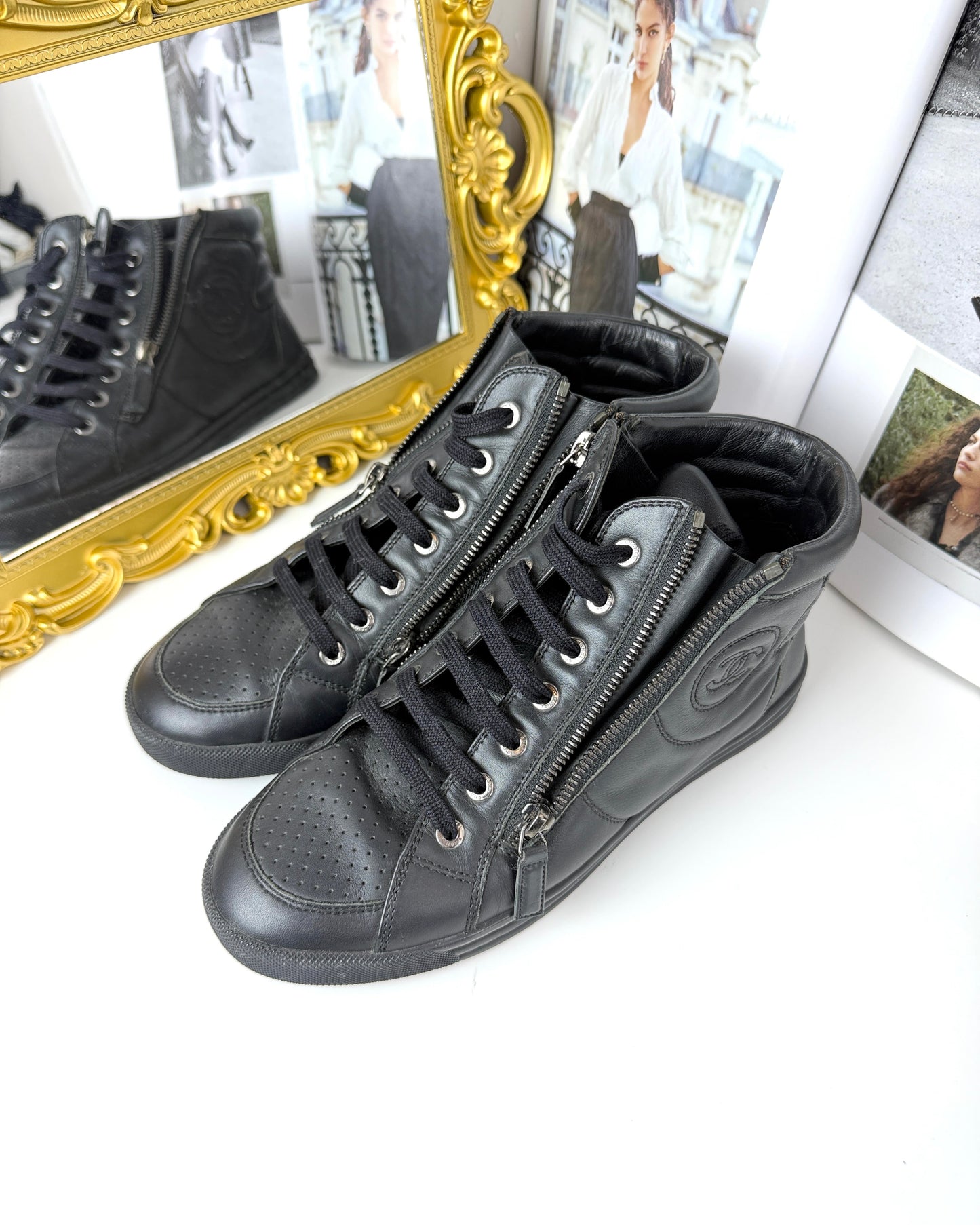 CC Double Zip High-Top Sneaker