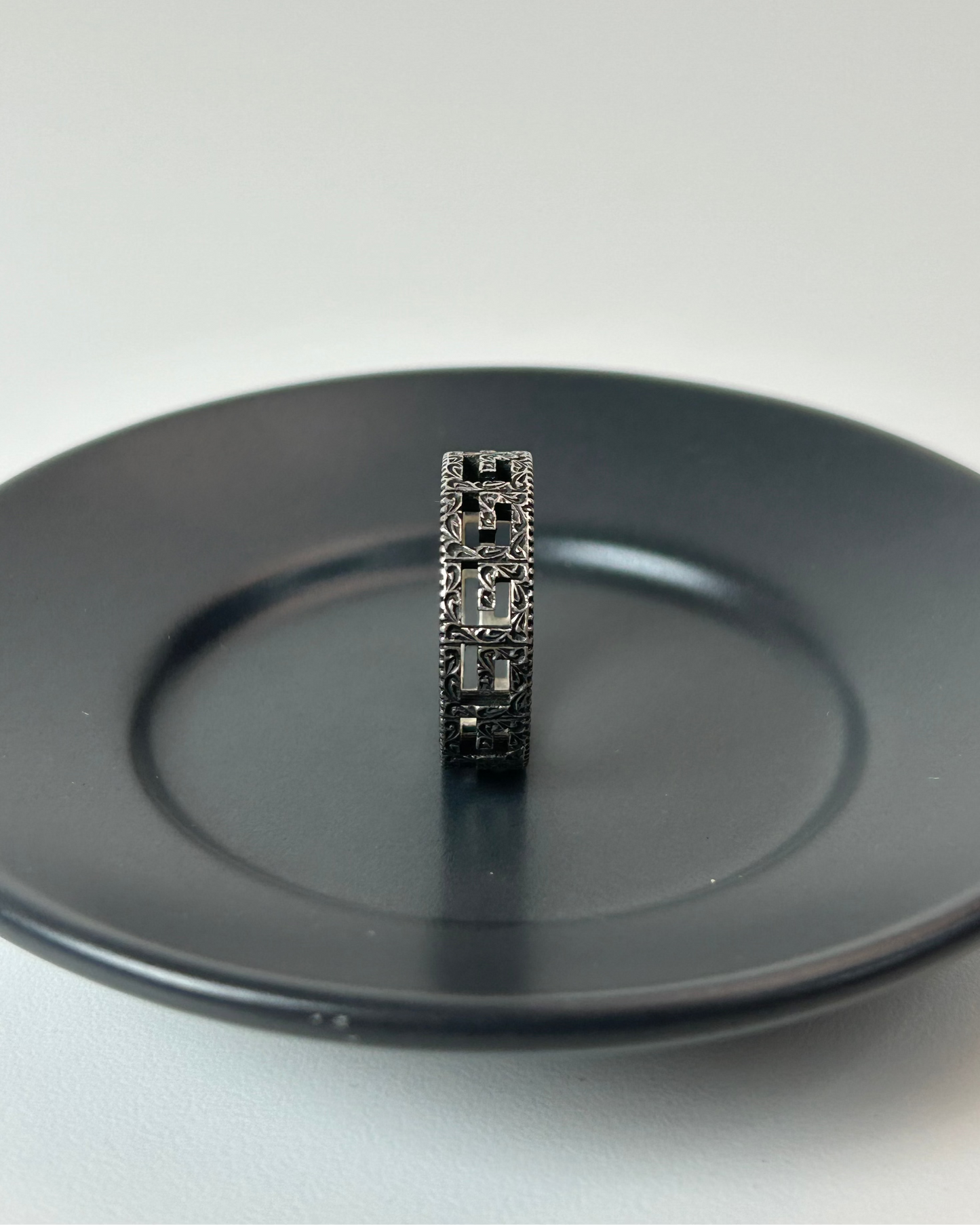 Square G Arabesque Ring