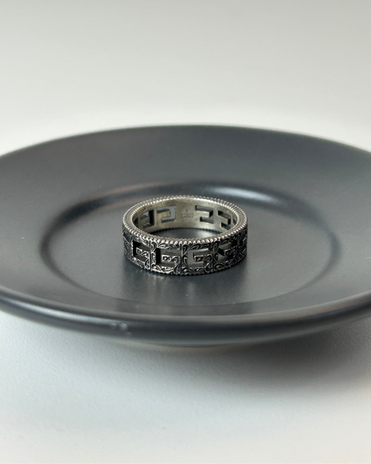 Square G Arabesque Ring