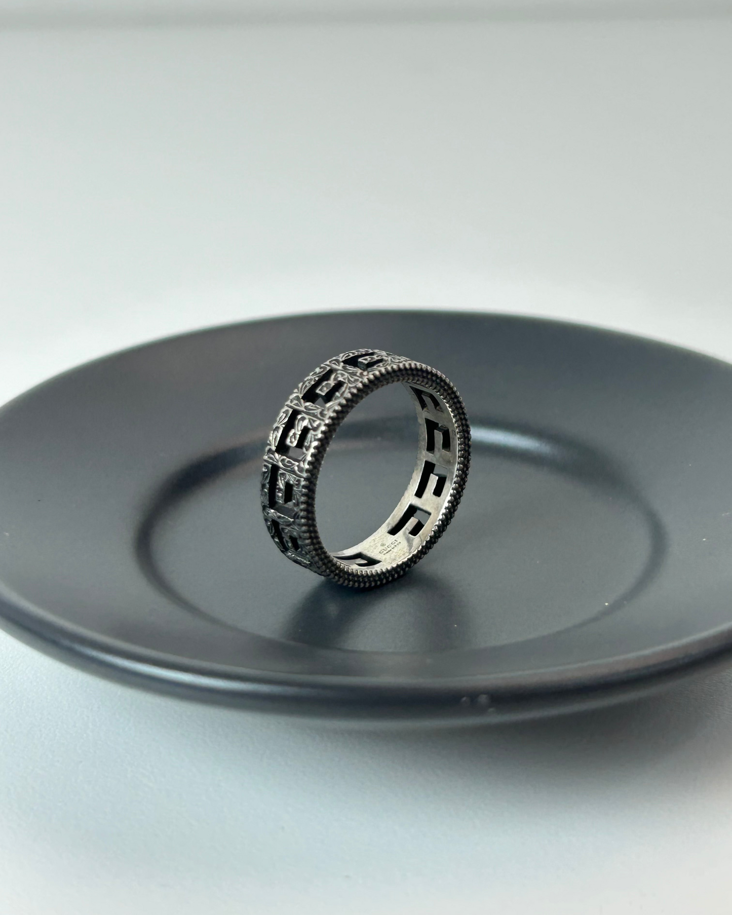 Square G Arabesque Ring