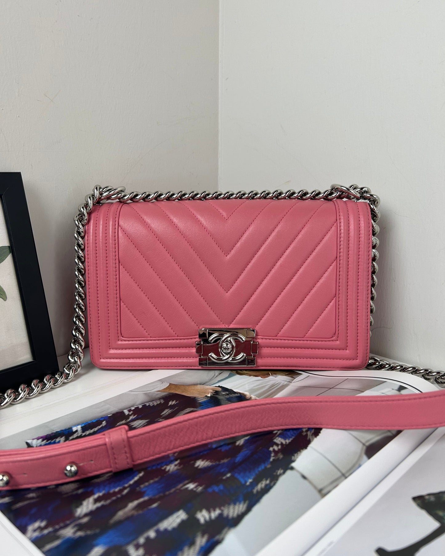 Chevron Medium Boy Bag