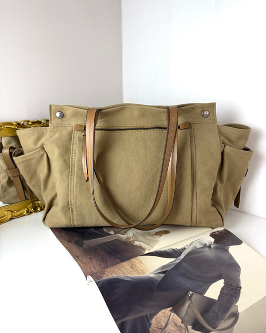Route Canvas and Leather Tote Bag