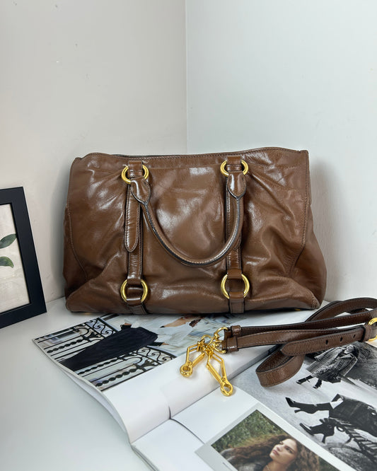 Vitello Shine Convertible Tote Bag