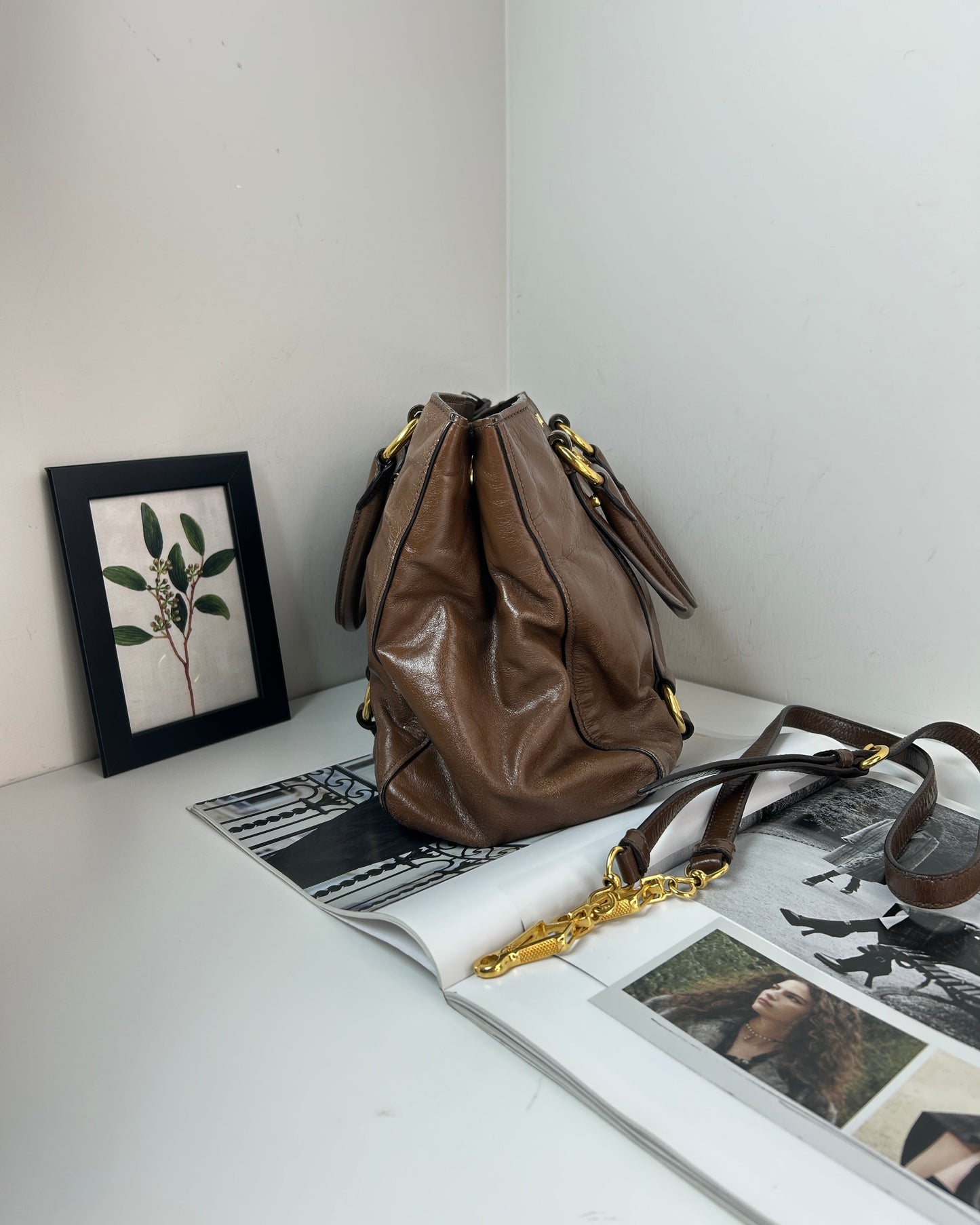 Vitello Shine Convertible Tote Bag