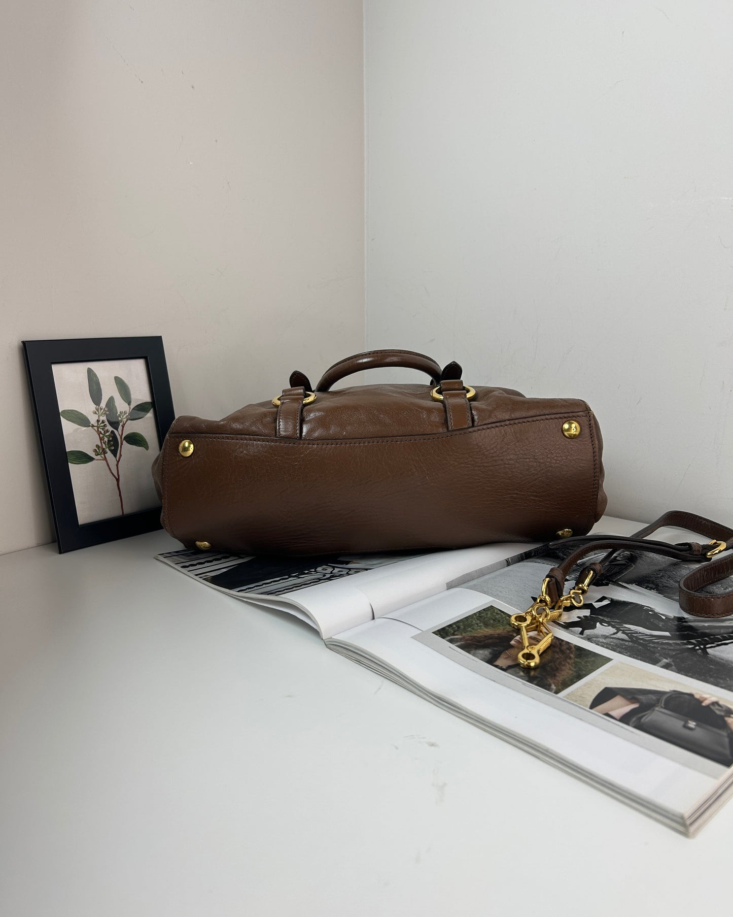 Vitello Shine Convertible Tote Bag