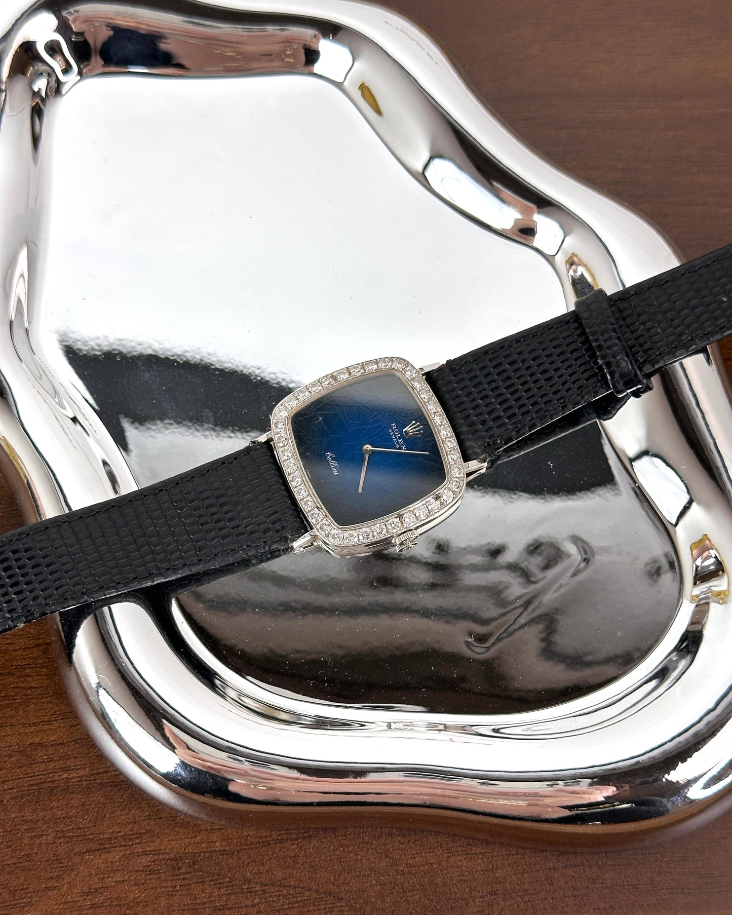 Cllini Blue Vintage Diamond Bezel