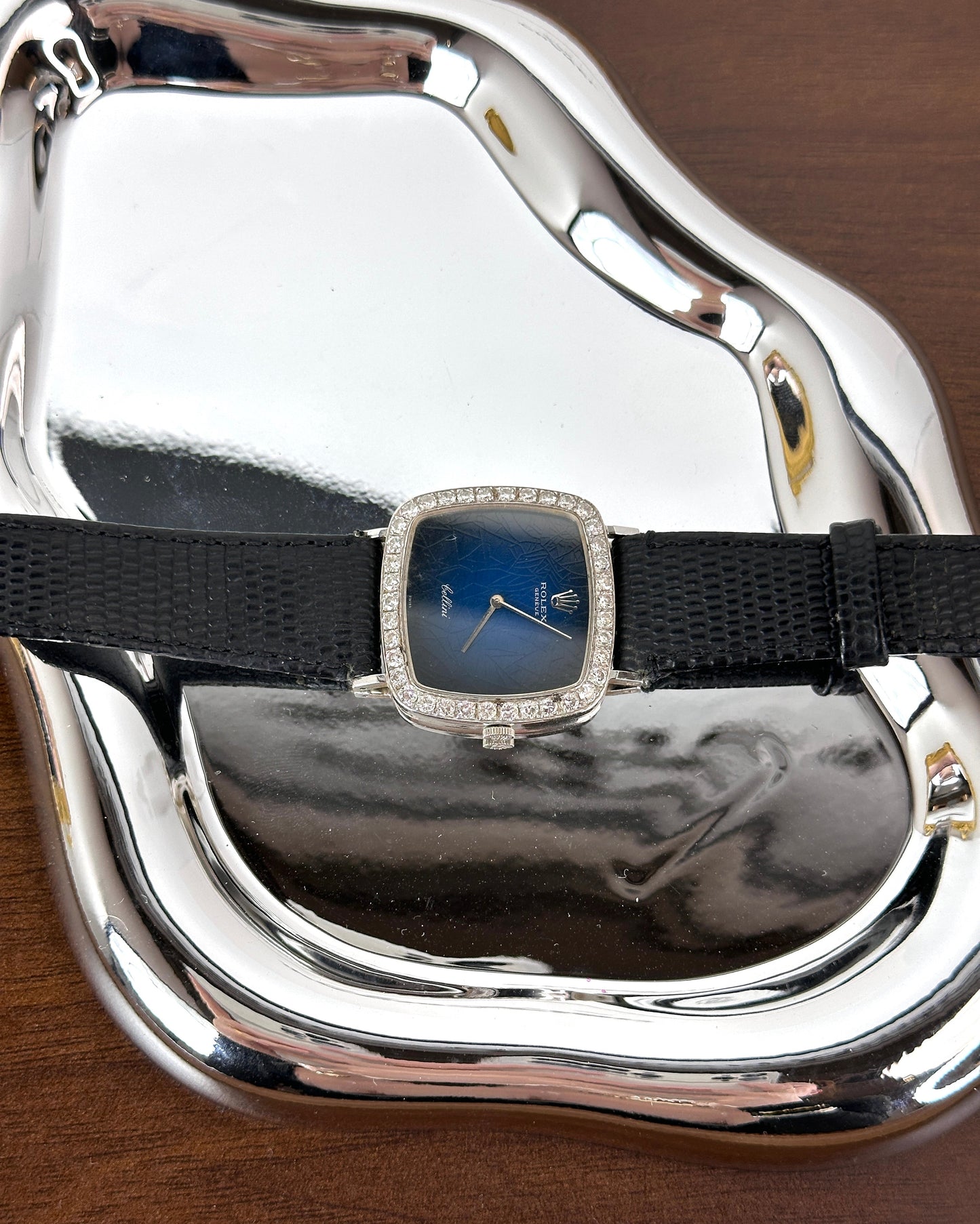 Cllini Blue Vintage Diamond Bezel