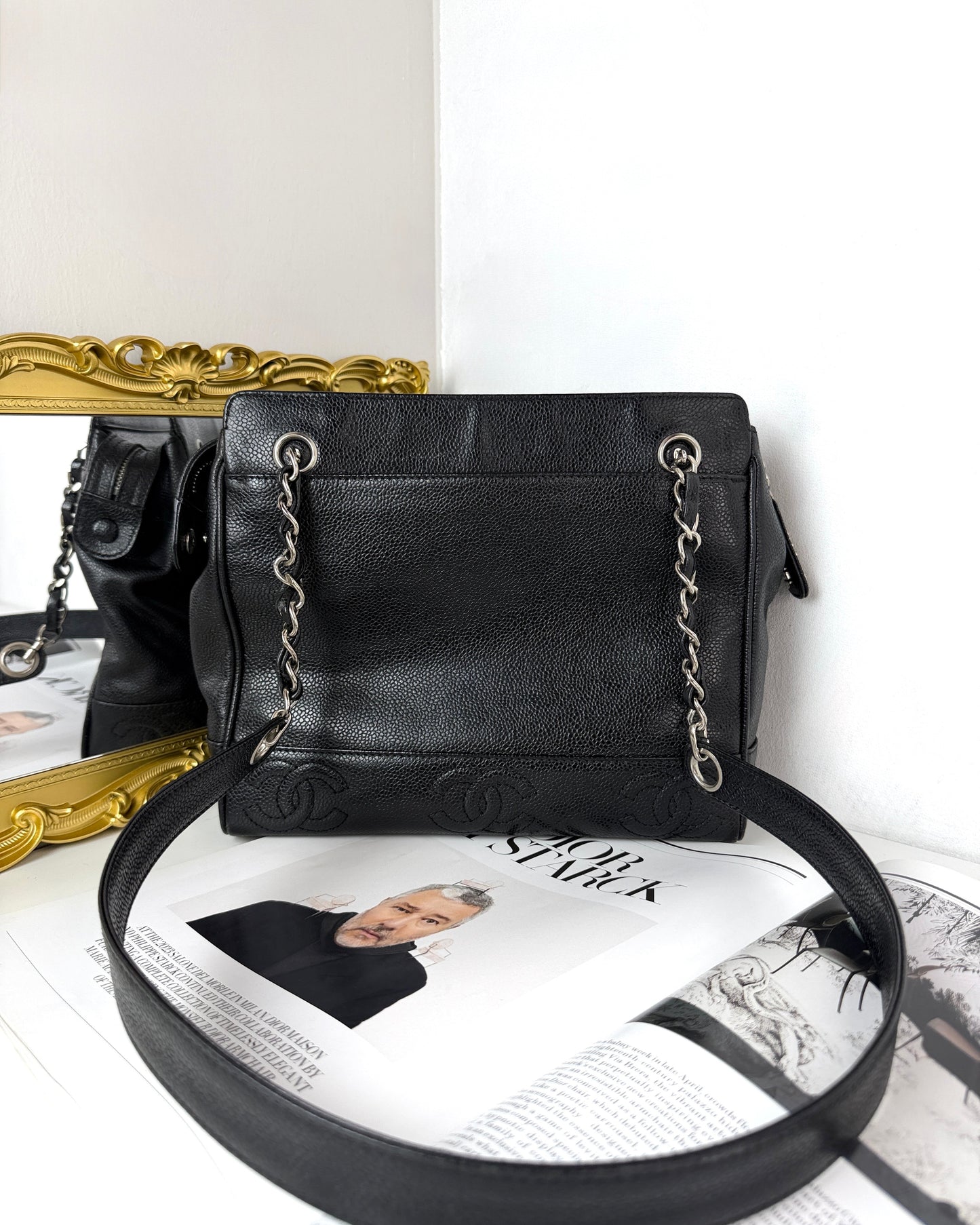 Triple CC Chain Tote Bag