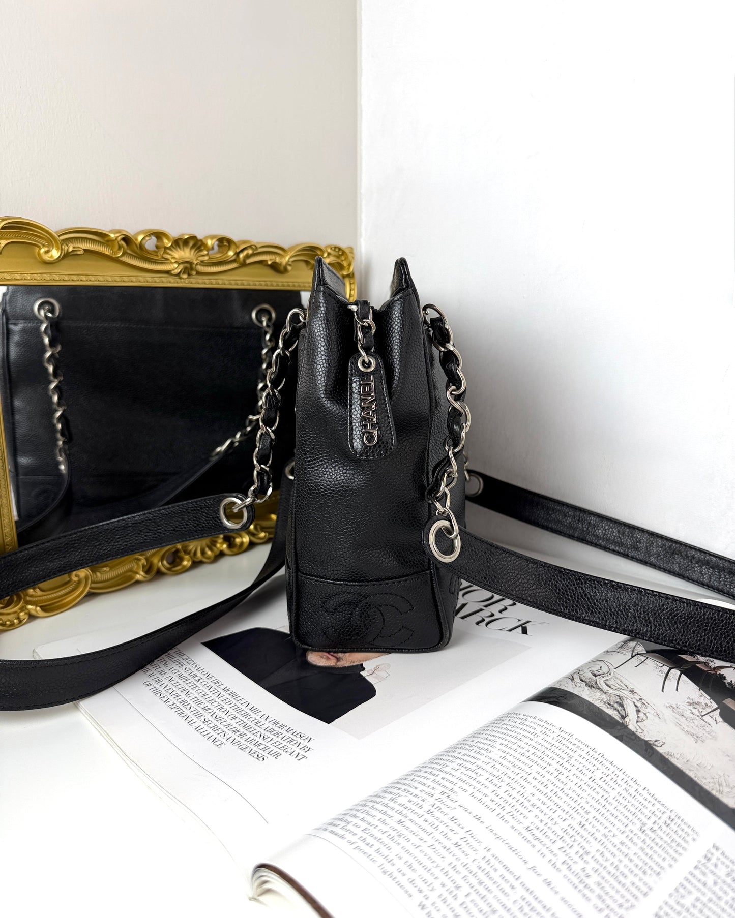 Triple CC Chain Tote Bag