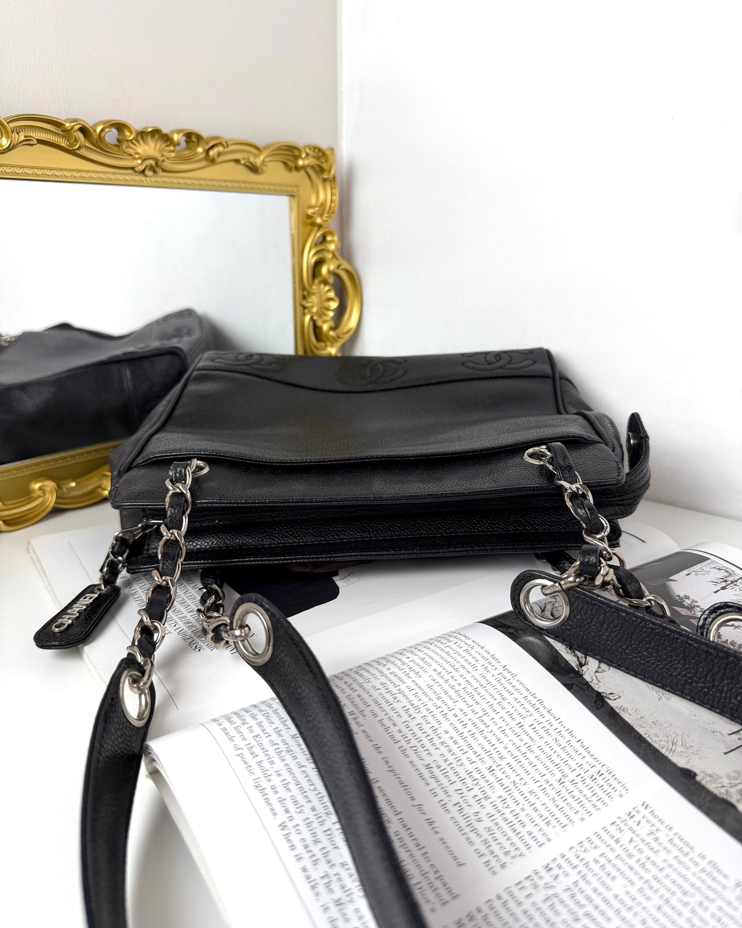 Triple CC Chain Tote Bag