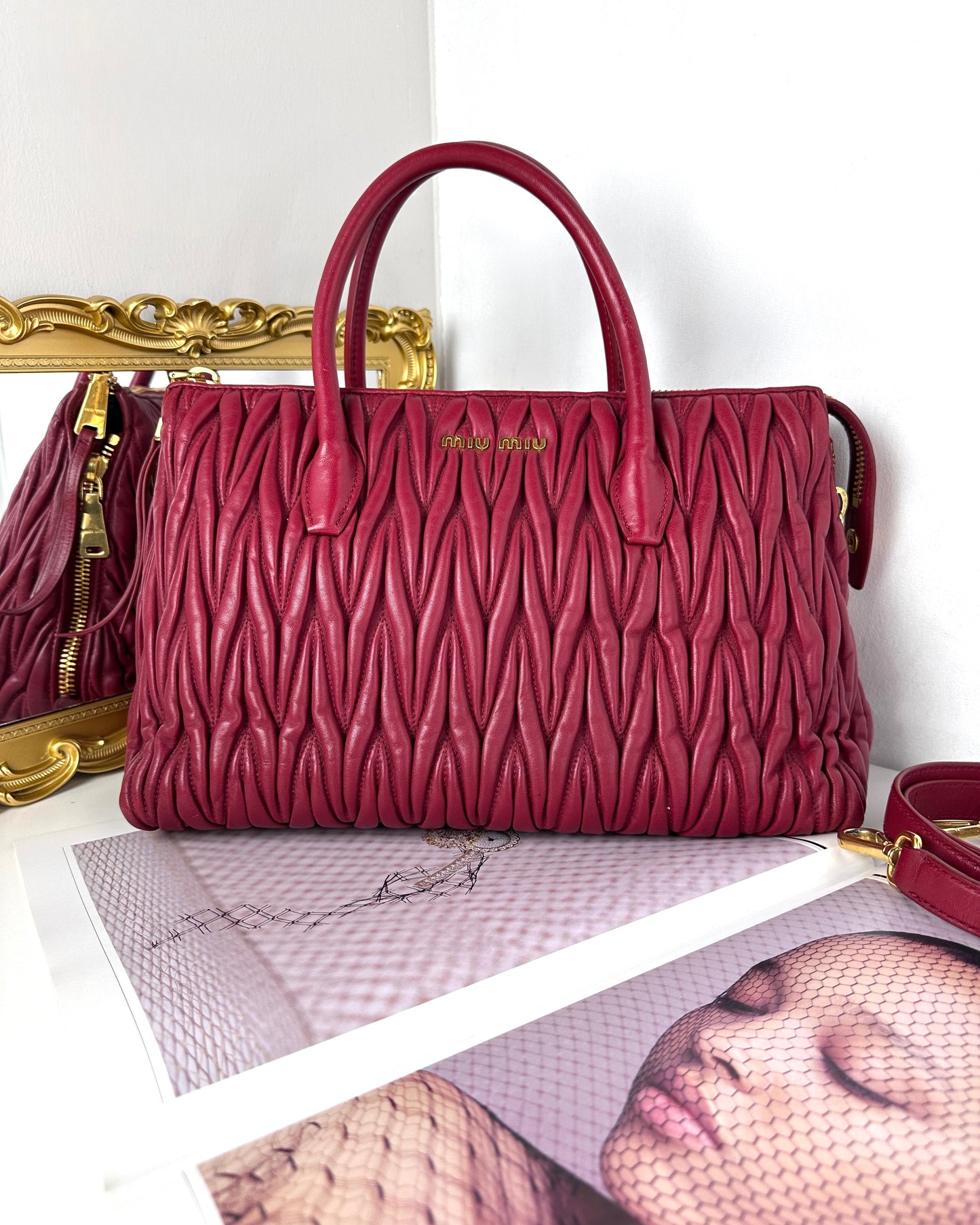 Matelassé Leather Tote Bag