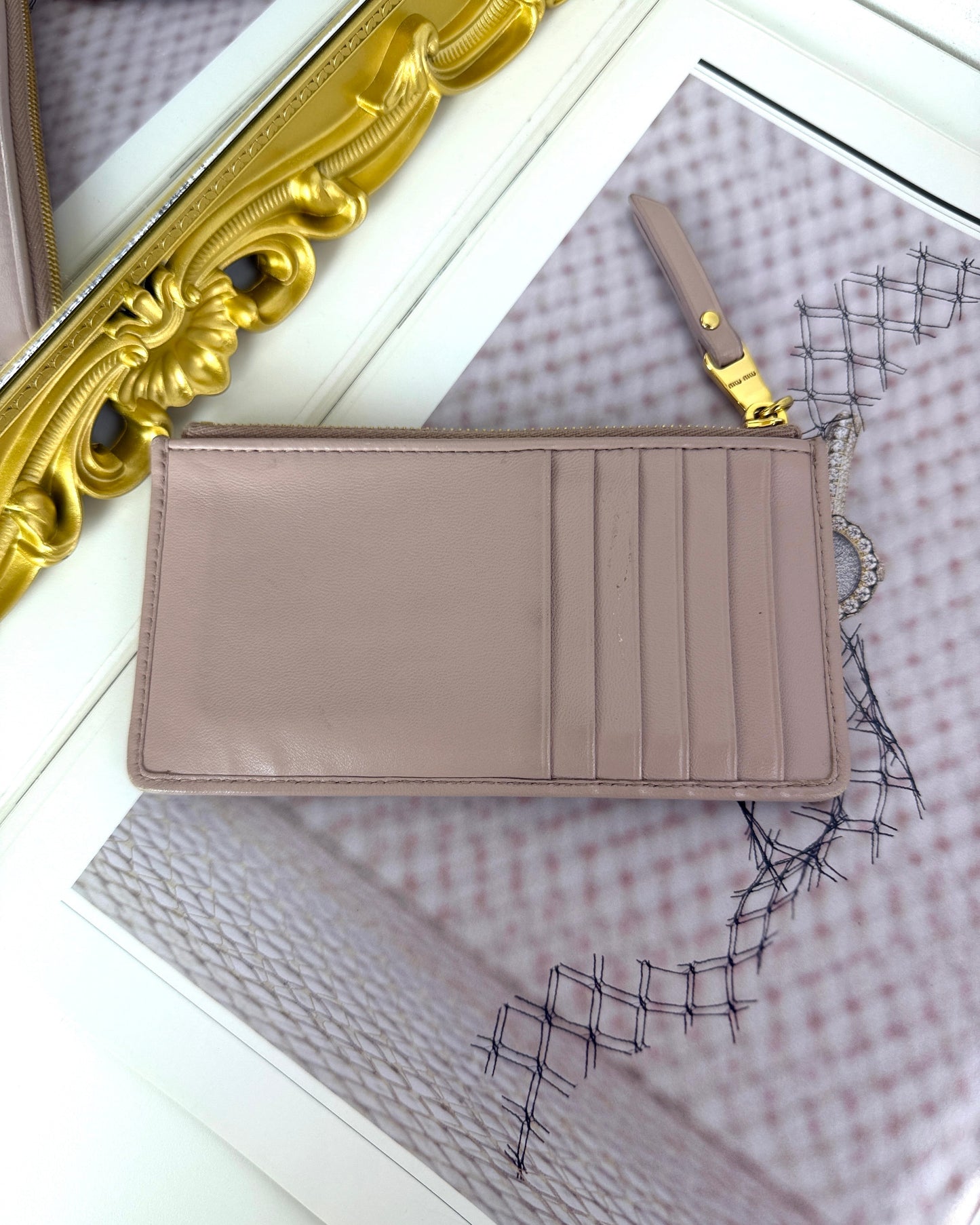 Matelassé Nappa Leather Card Holder