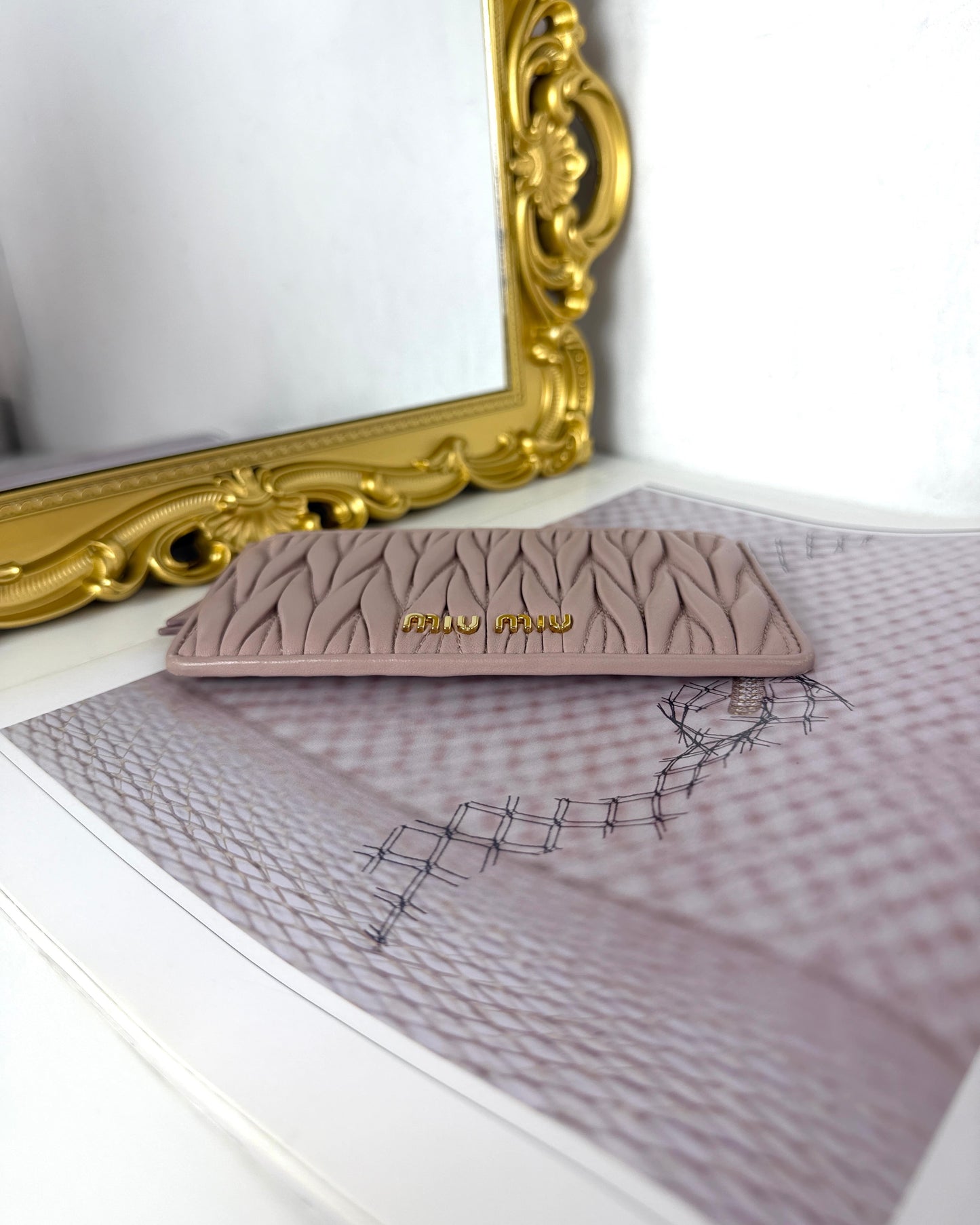 Matelassé Nappa Leather Card Holder