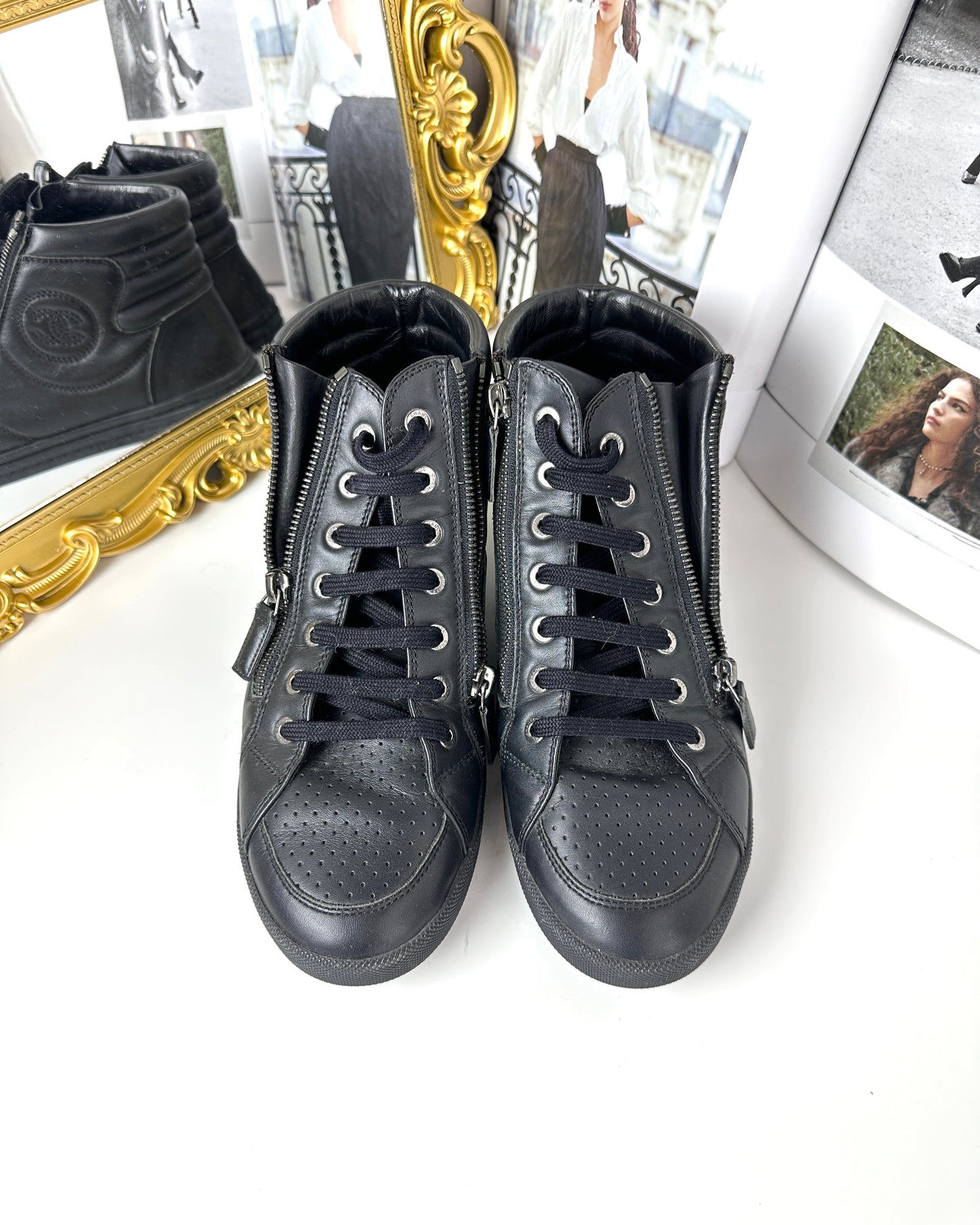 CC Double Zip High-Top Sneaker
