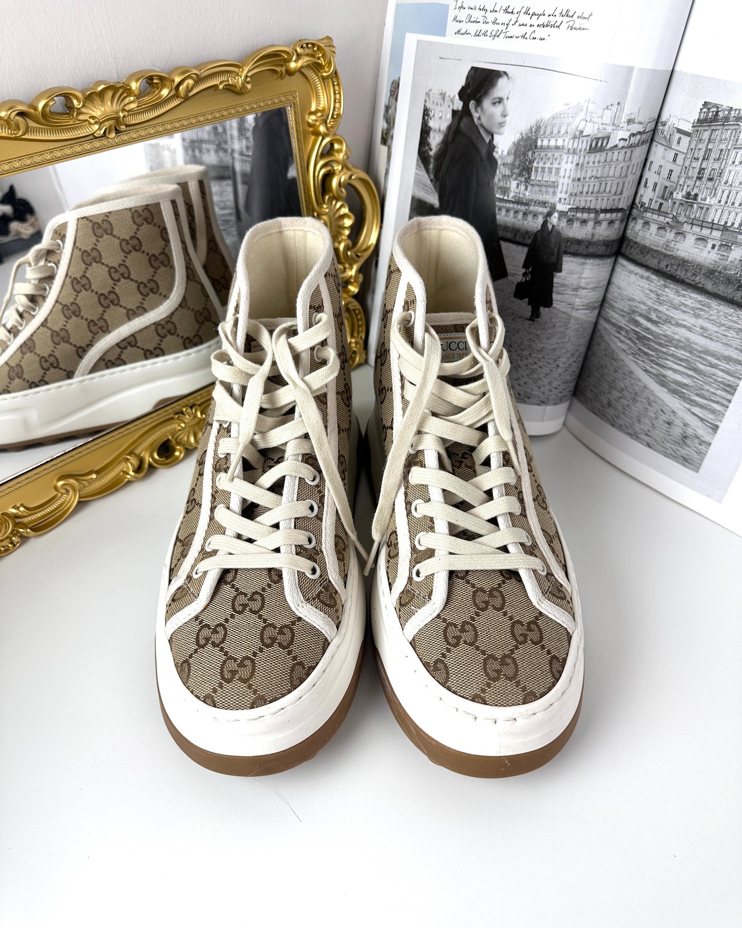 GG High-Top Canvas Sneaker