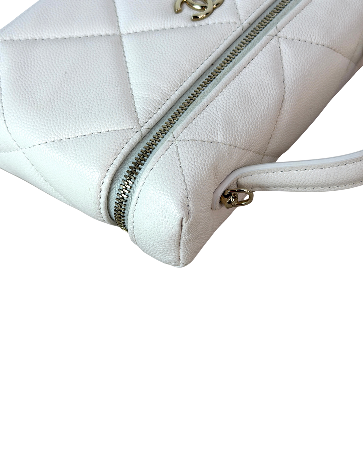 Top Handle Slim Vanity Case with Chain