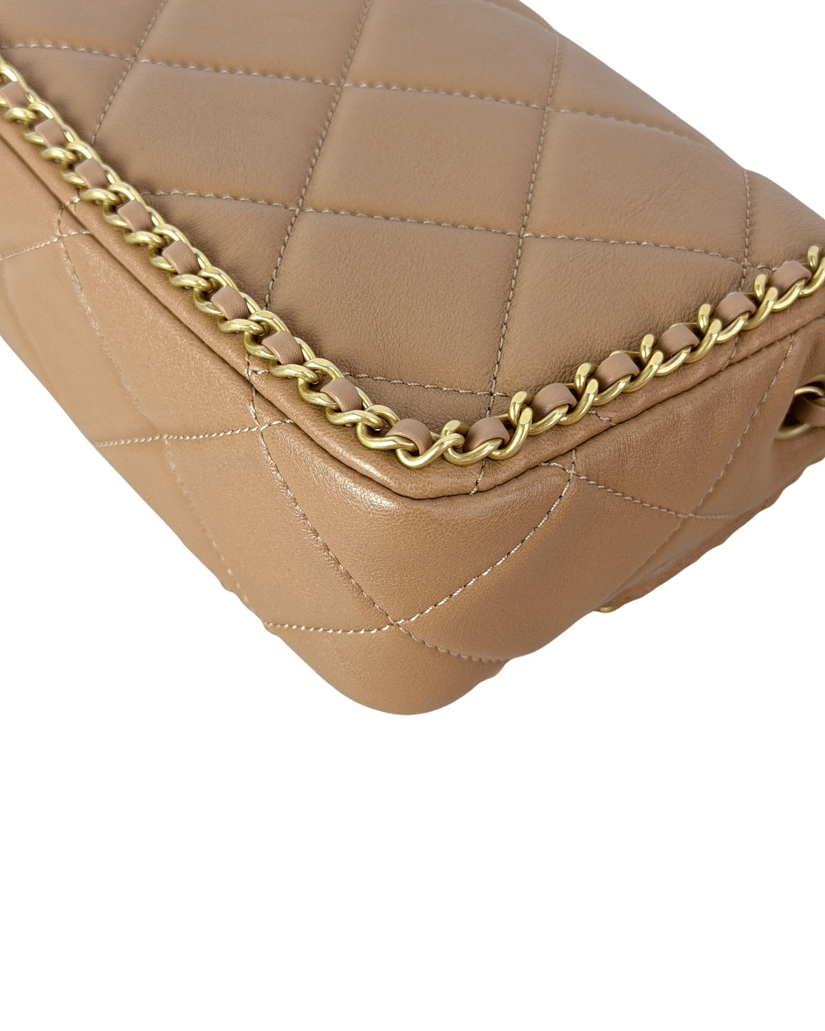 Mini Flap Bag with Chain Border
