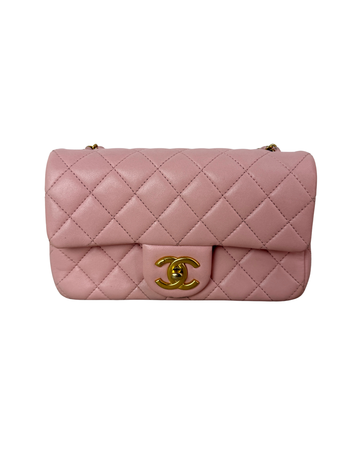 Mini Rectangular Flap Bag with Camelia Crush
