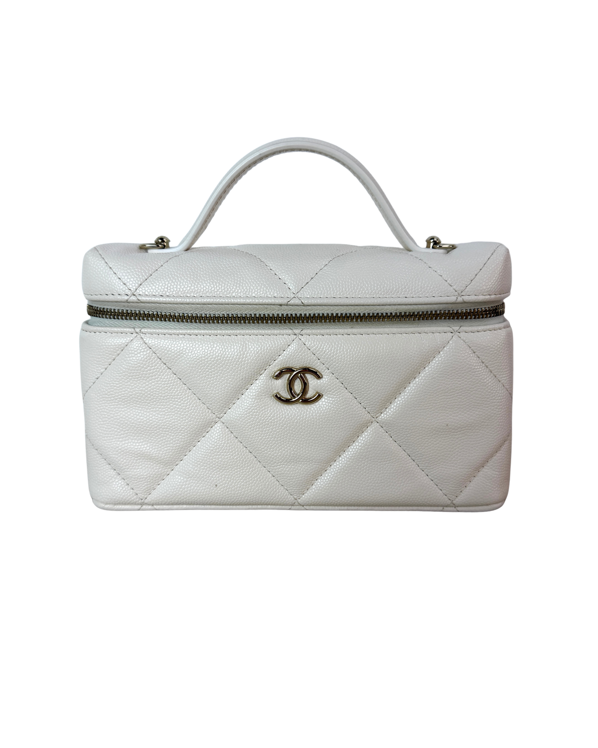 Top Handle Slim Vanity Case with Chain