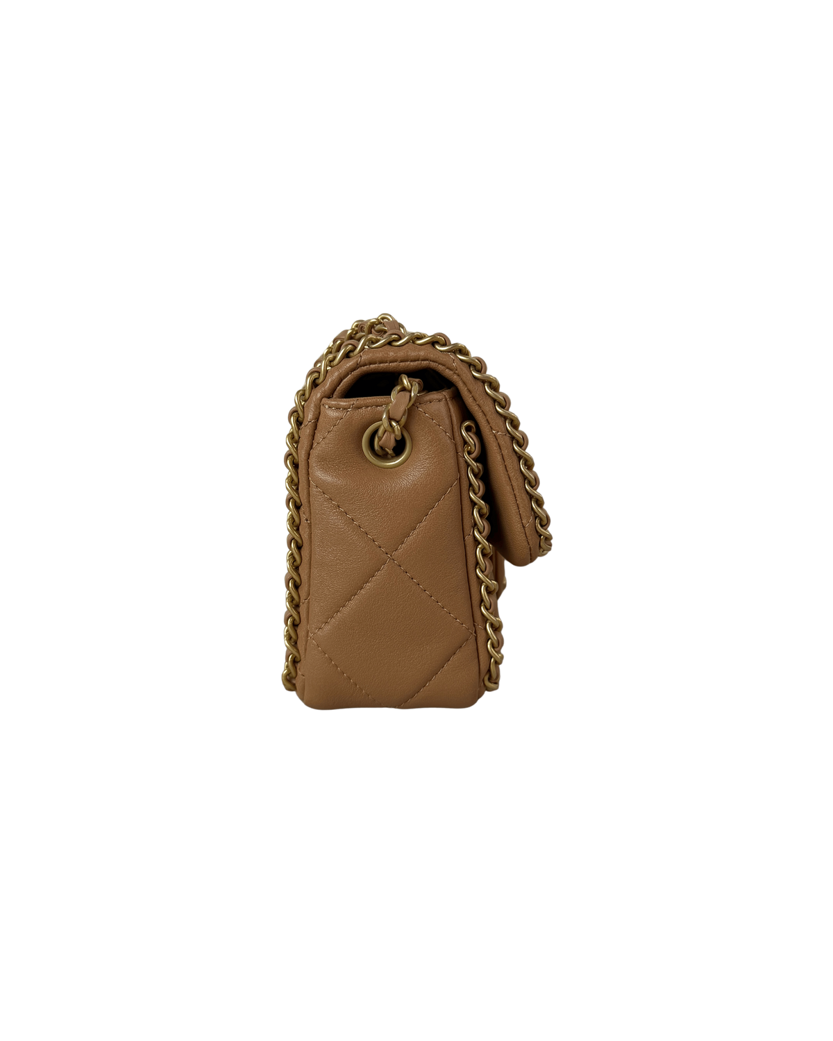 Mini Flap Bag with Chain Border