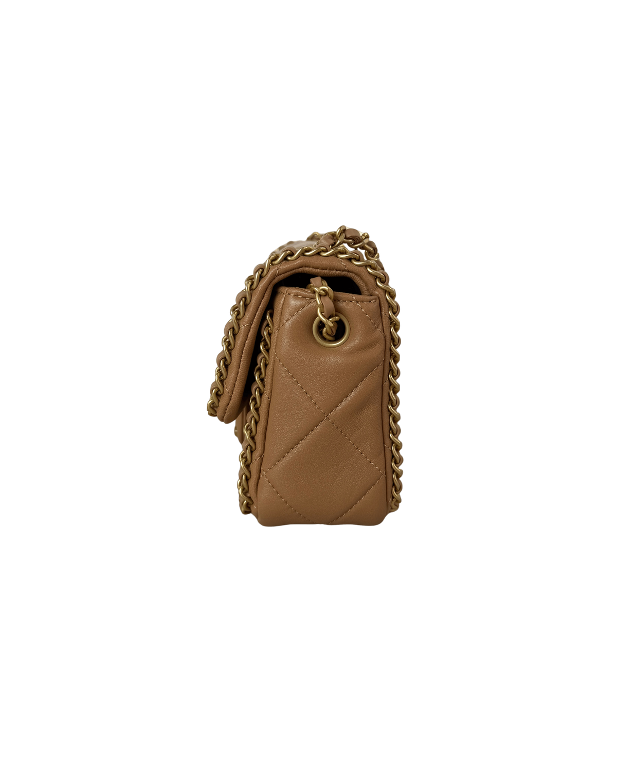 Mini Flap Bag with Chain Border