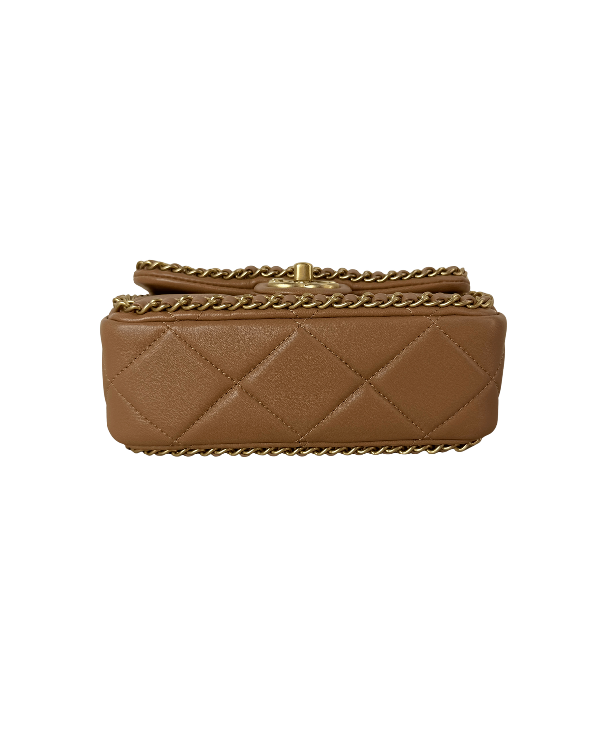 Mini Flap Bag with Chain Border