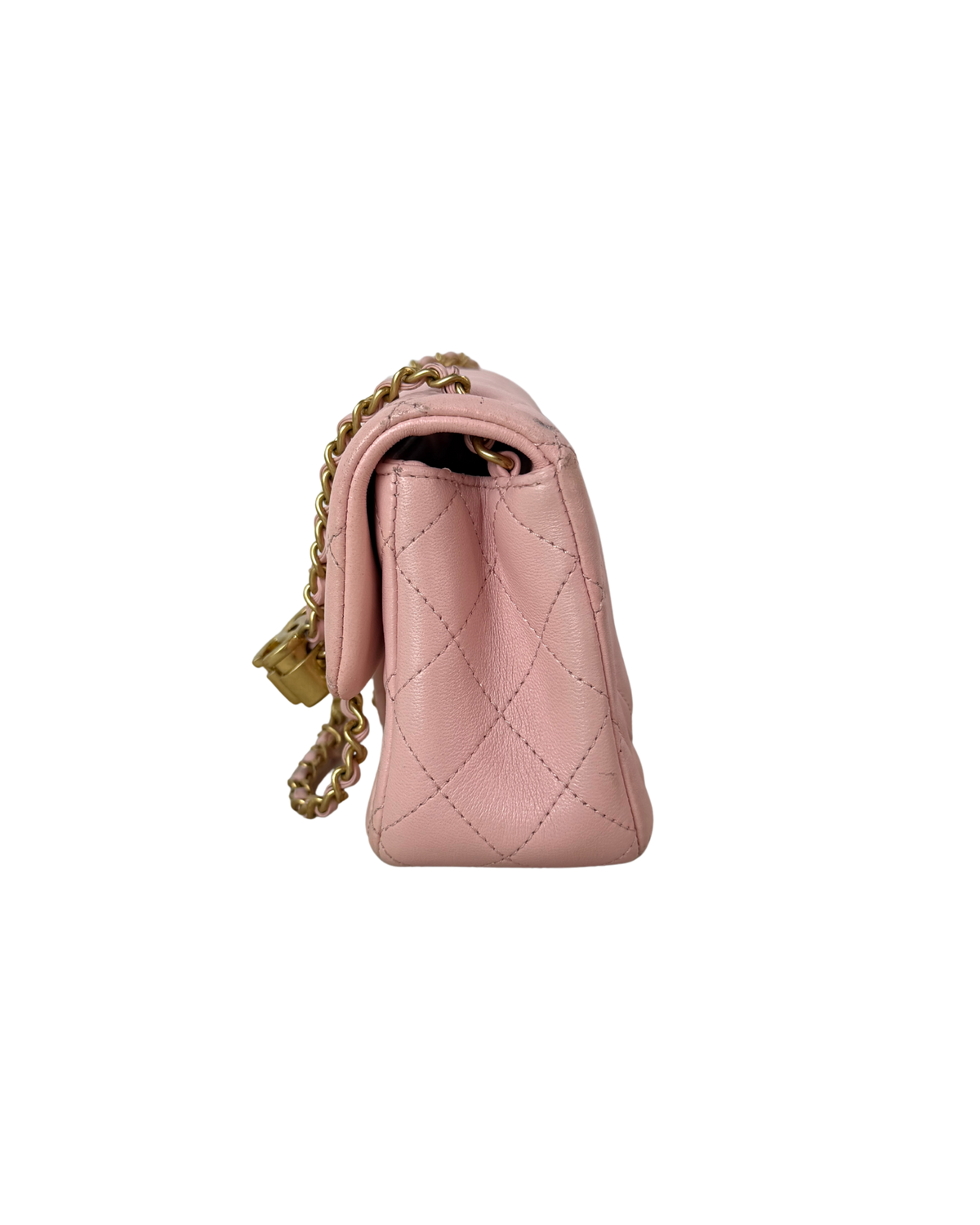 Mini Rectangular Flap Bag with Camelia Crush