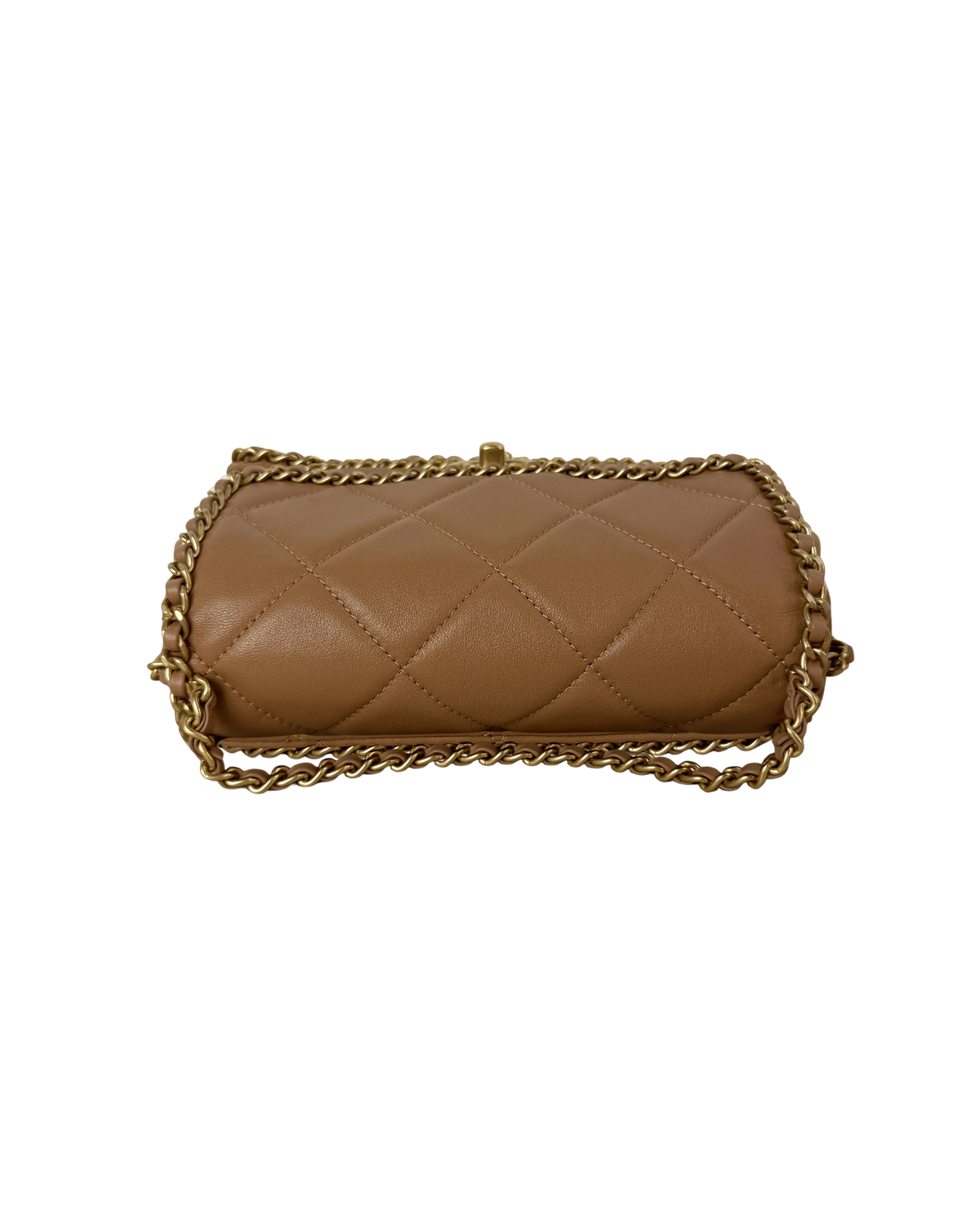 Mini Flap Bag with Chain Border
