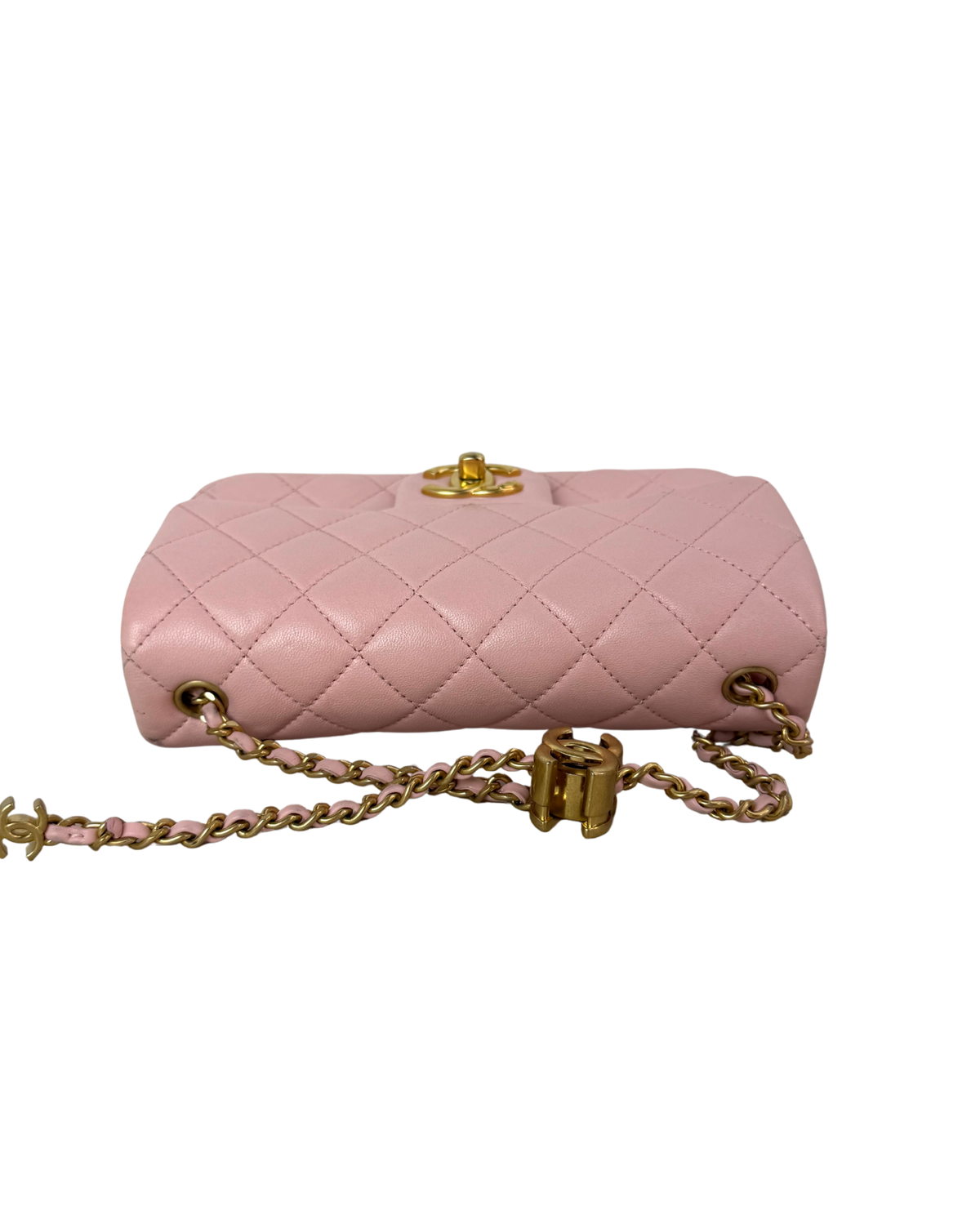 Mini Rectangular Flap Bag with Camelia Crush