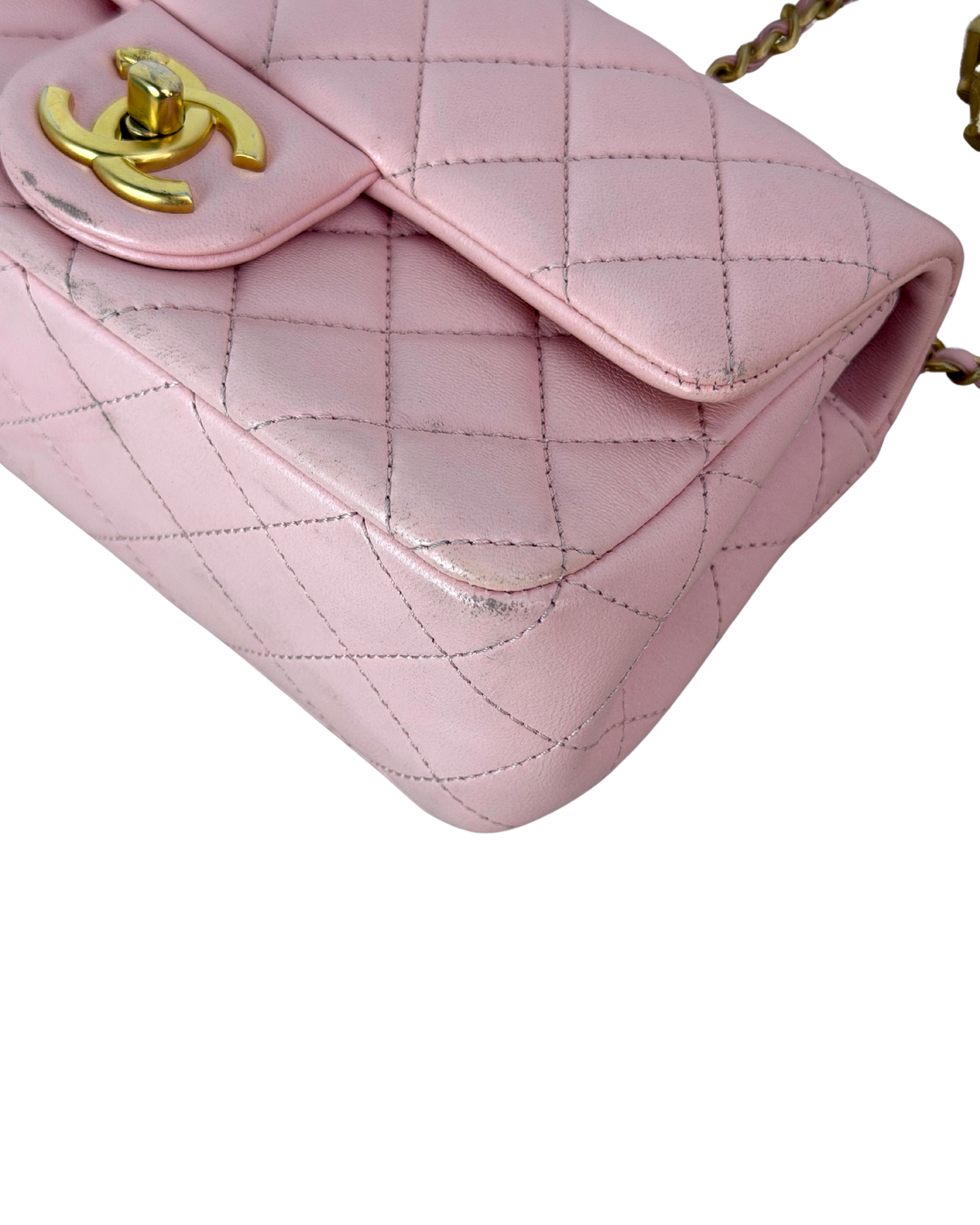 Mini Rectangular Flap Bag with Camelia Crush