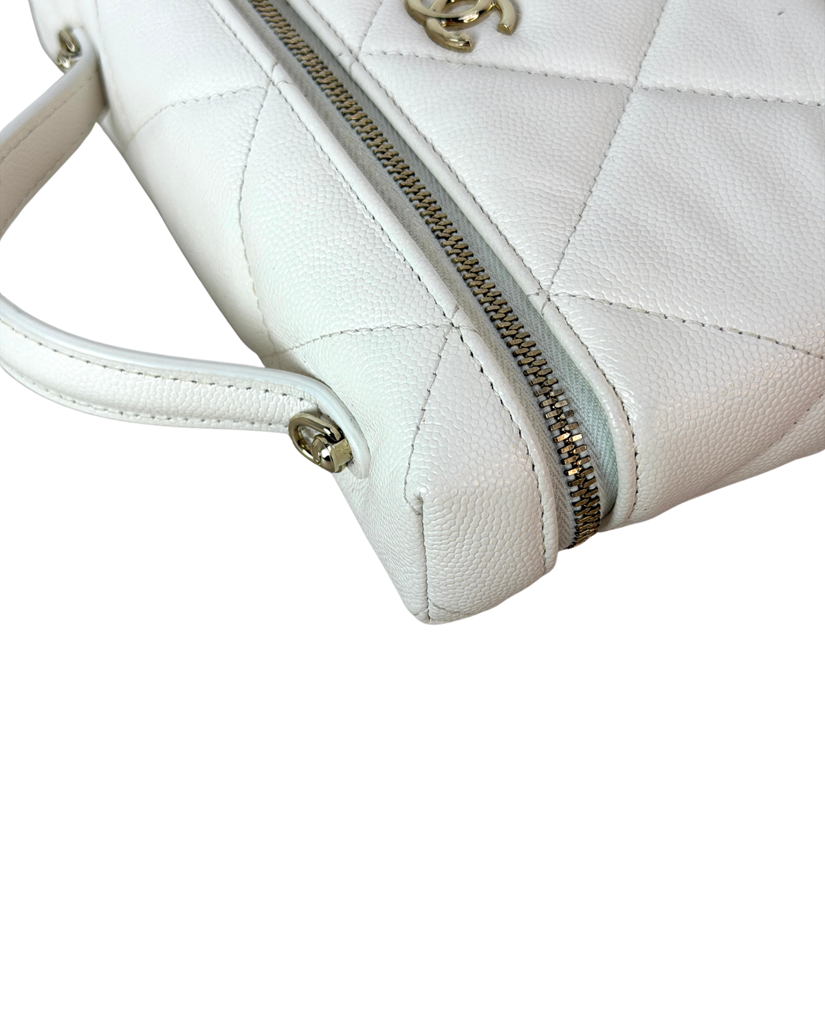 Top Handle Slim Vanity Case with Chain